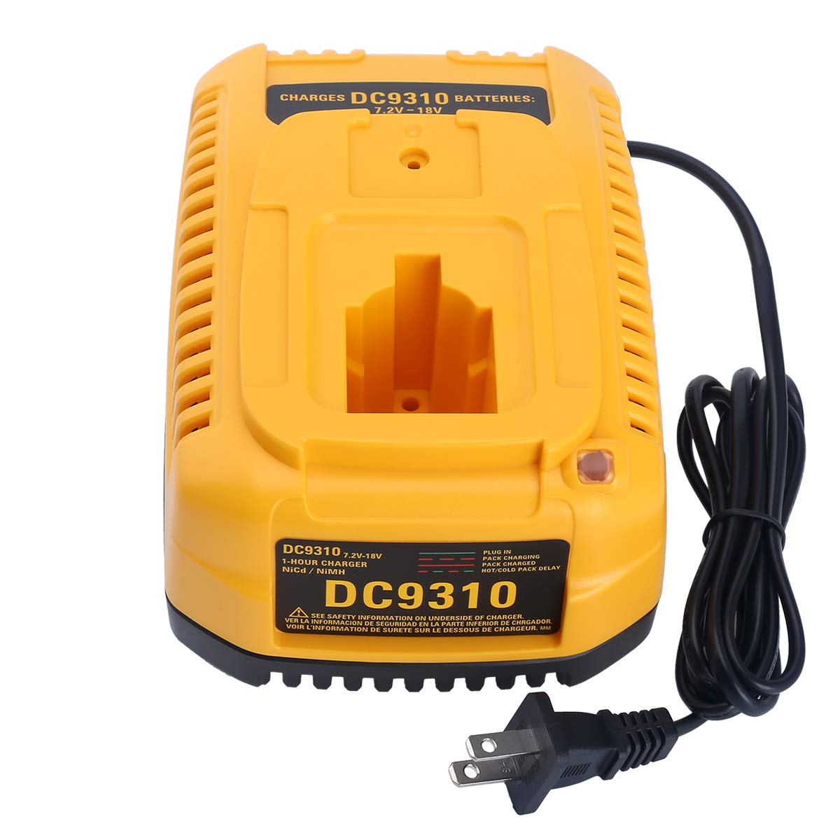 Lasica DC9310 Fast Charger Compatible with Dewalt 18V Battery Charger DC9310 Compatible with DeWalt 7.2V-18V XRP NiCad/NiMh Batt