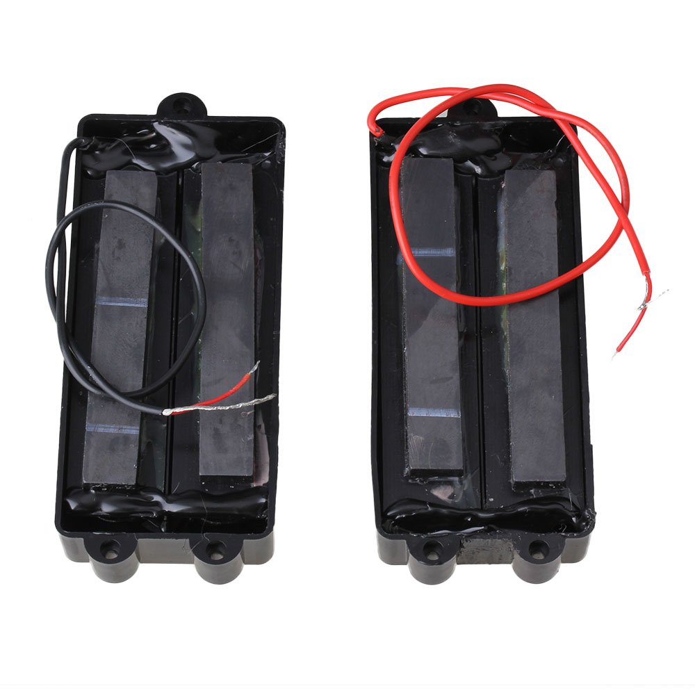 Bqlzr Black Ceramic Magnet 5 String M Bass Humbucker Double Coil Pickup For Bass Guitar And Bass Replacement Pack Of 2 4.13X1.77X0.7Inch(Lxwxh)