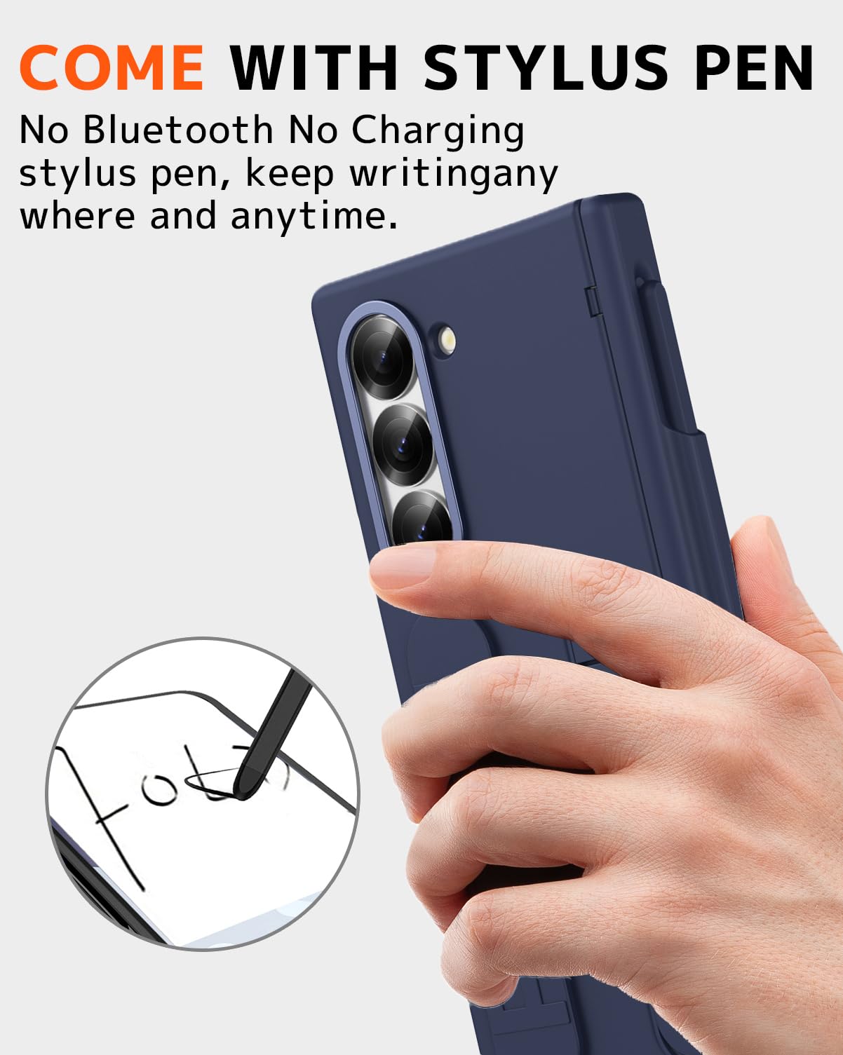 Ninki Stylus For Samsung Galaxy Z Fold 7 Case With Pen Holder & Wrist Strap, Full Body Hinge + Privacy Screen Protection For Gal