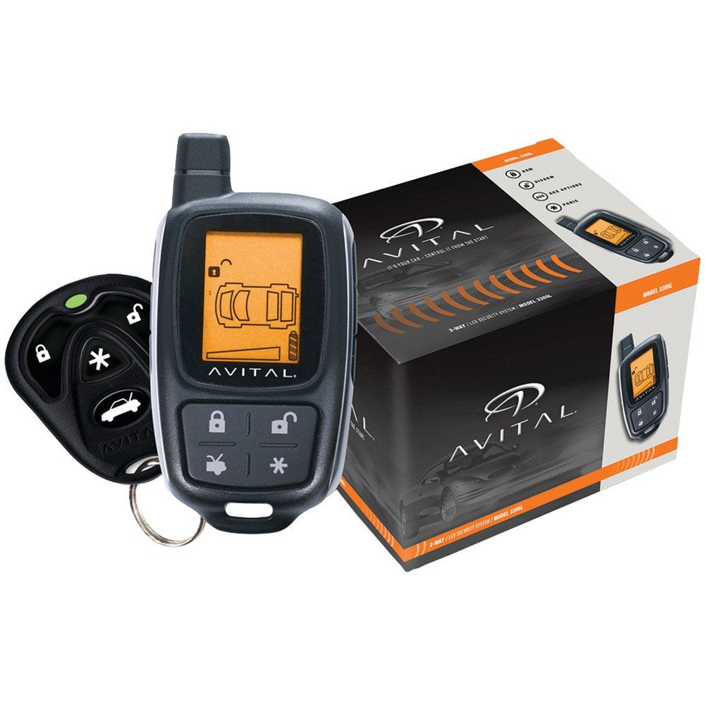 Avital 3305L 2 Way Lcd Security System With 4 Button Lcd Remote