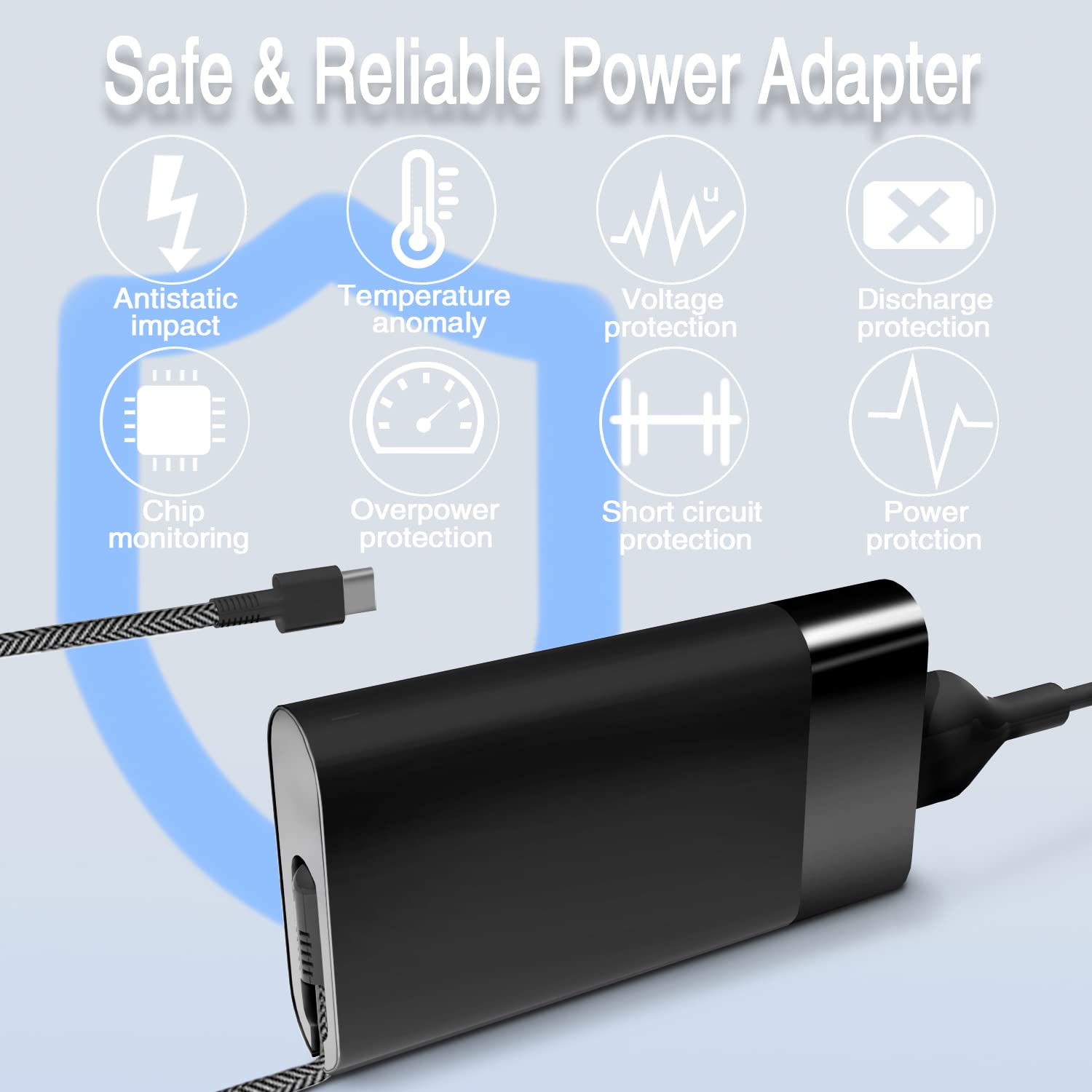 Wzxhu New Slim Hp 65W Usb C Laptop Charger Replacement For Hp Spectre X360, Envy, Chromebook, Elitebook X360, Pavilion, Elite X2