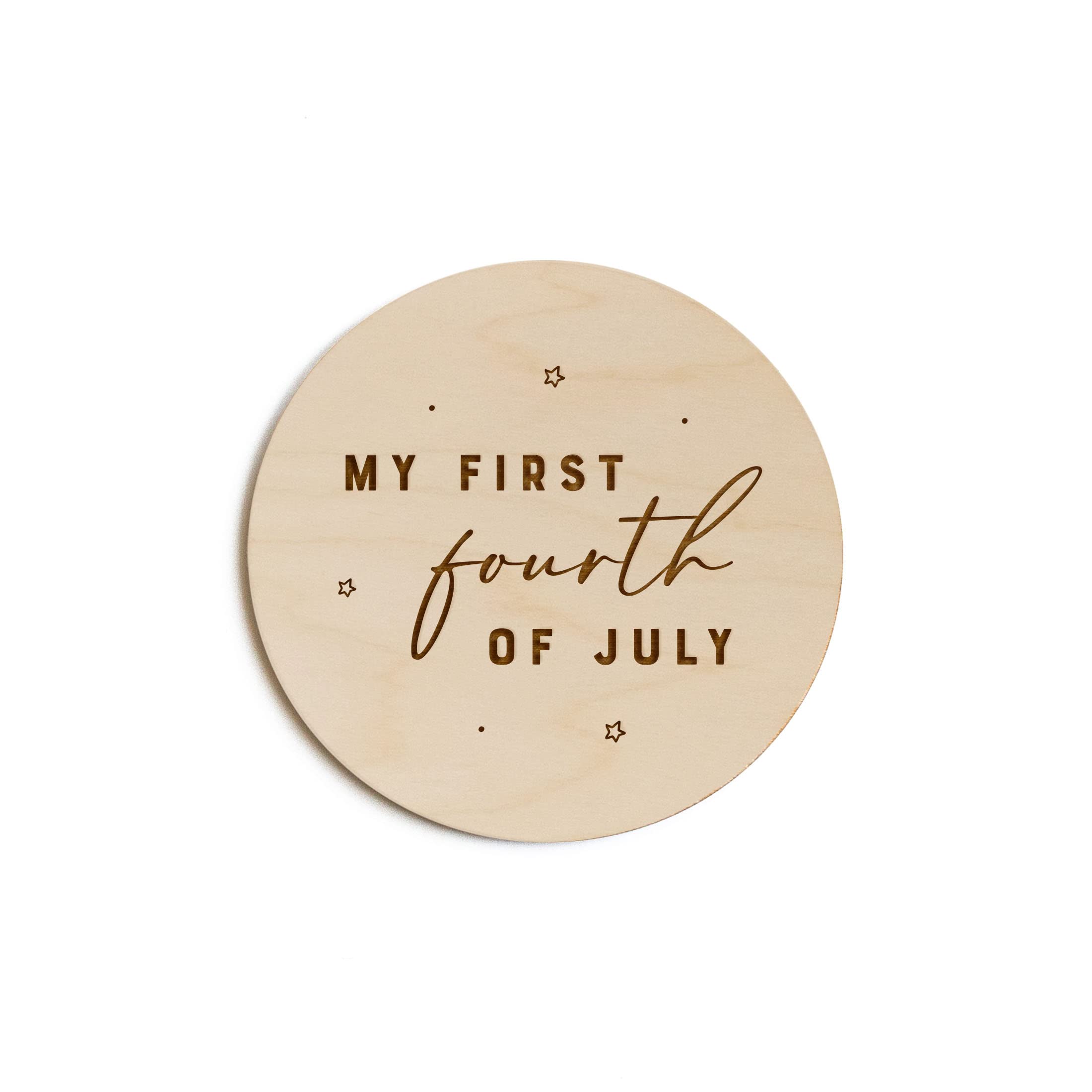 The Cotton & Canvas Co. My First Fourth Of July Wooden Milestone Card, Baby'S First Year, Baby'S First Holiday, Baby Shower, New