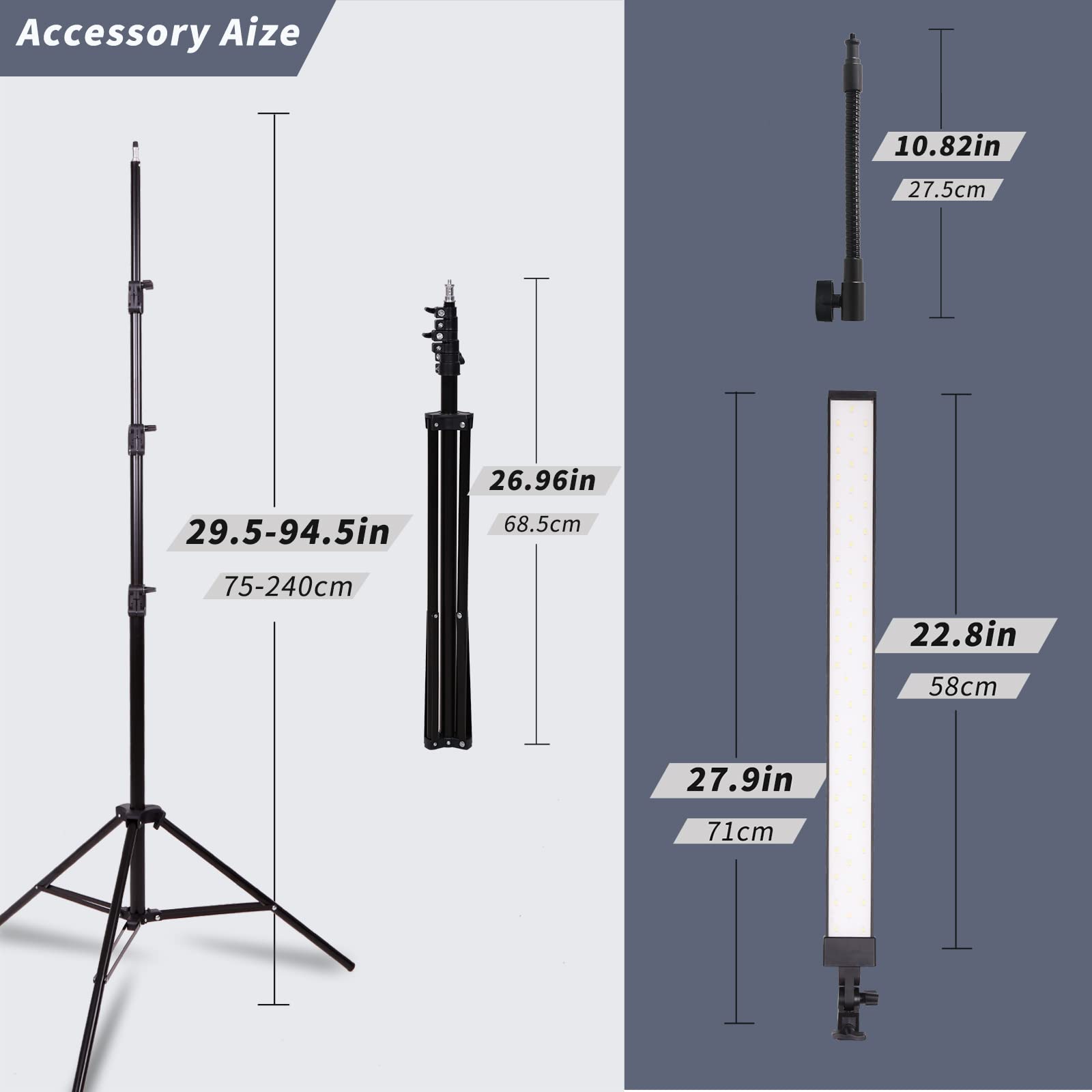 Gskaiwen Photography Studio Led Lighting Kit With Light Stand Bag Soft Tube For Beauty, Eyebrow, Tattoo, Makeup, Dentistry, Eyel