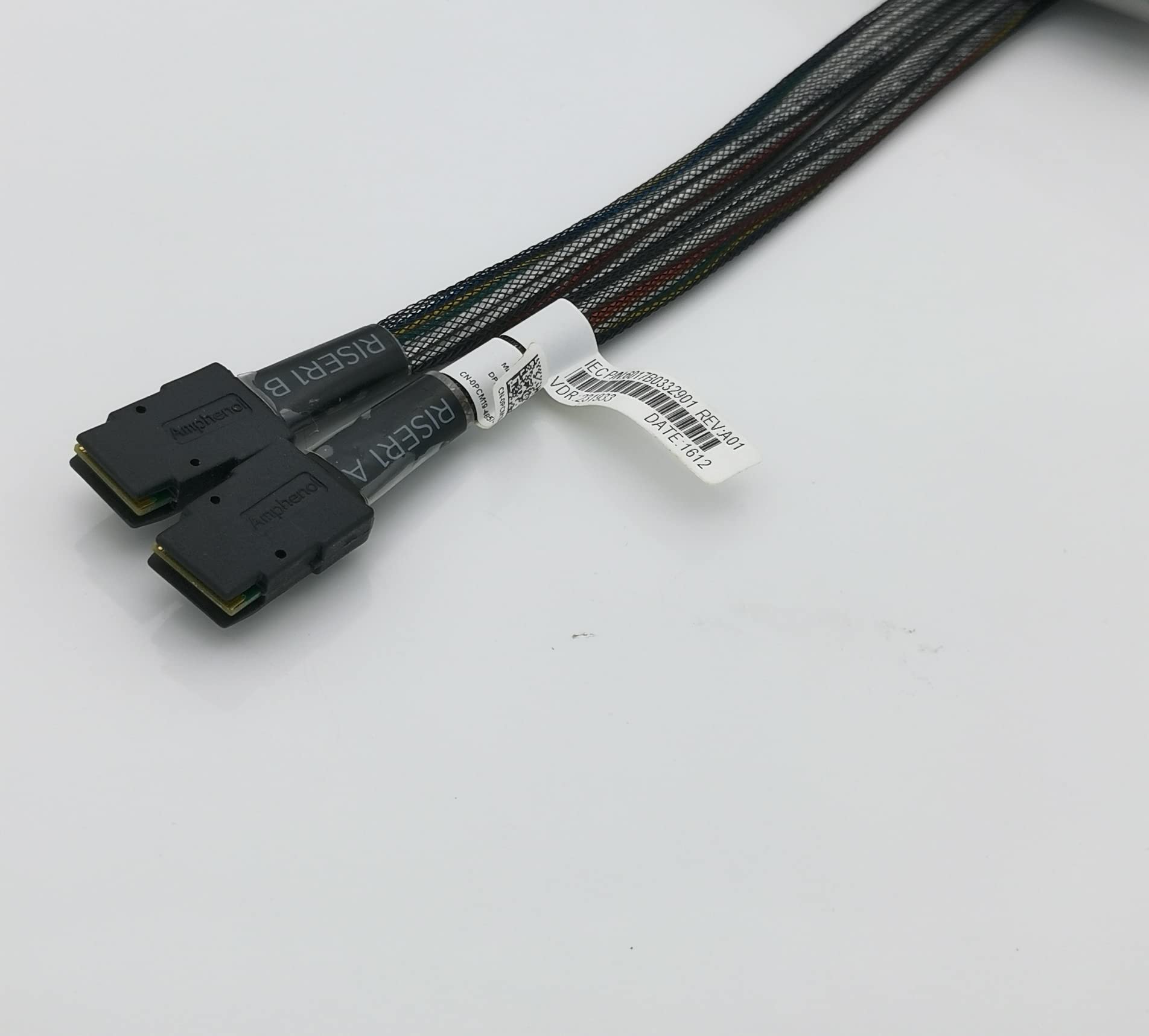 6G Internal Mini Sas Sff 8087 To Sff 8087 Cable, 100 Ohms, Straight To Right Angle, 2 Pack (0.5 M/0.6 M)