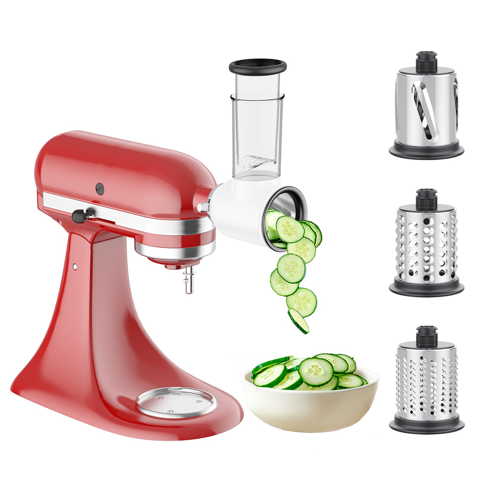 Slicer Shredder Attachment For Kitchenaid Stand Mixer, Cheese Grater Attachment For Kitchenaid, Vegetable Salad Maker Accessorie
