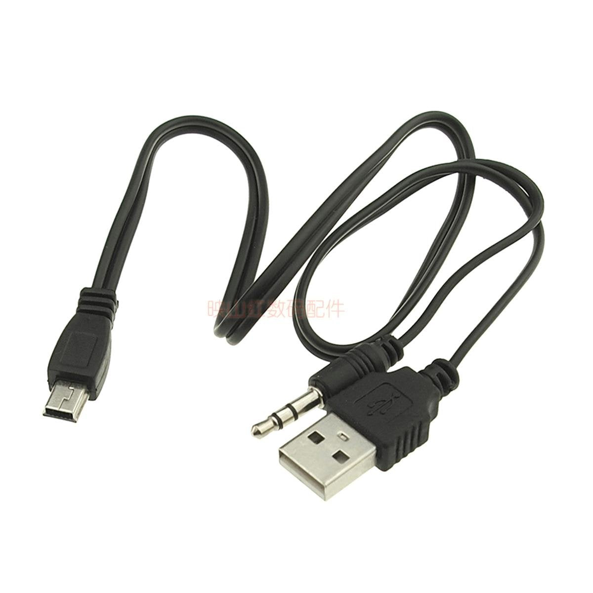 Deeirao New Usb2.0 Charging Cord To Mini B Male And 3.5Mm Jack Plug Audio Cable For Mp3/Mp4 Bluetooth Speaker (Mini Usb)