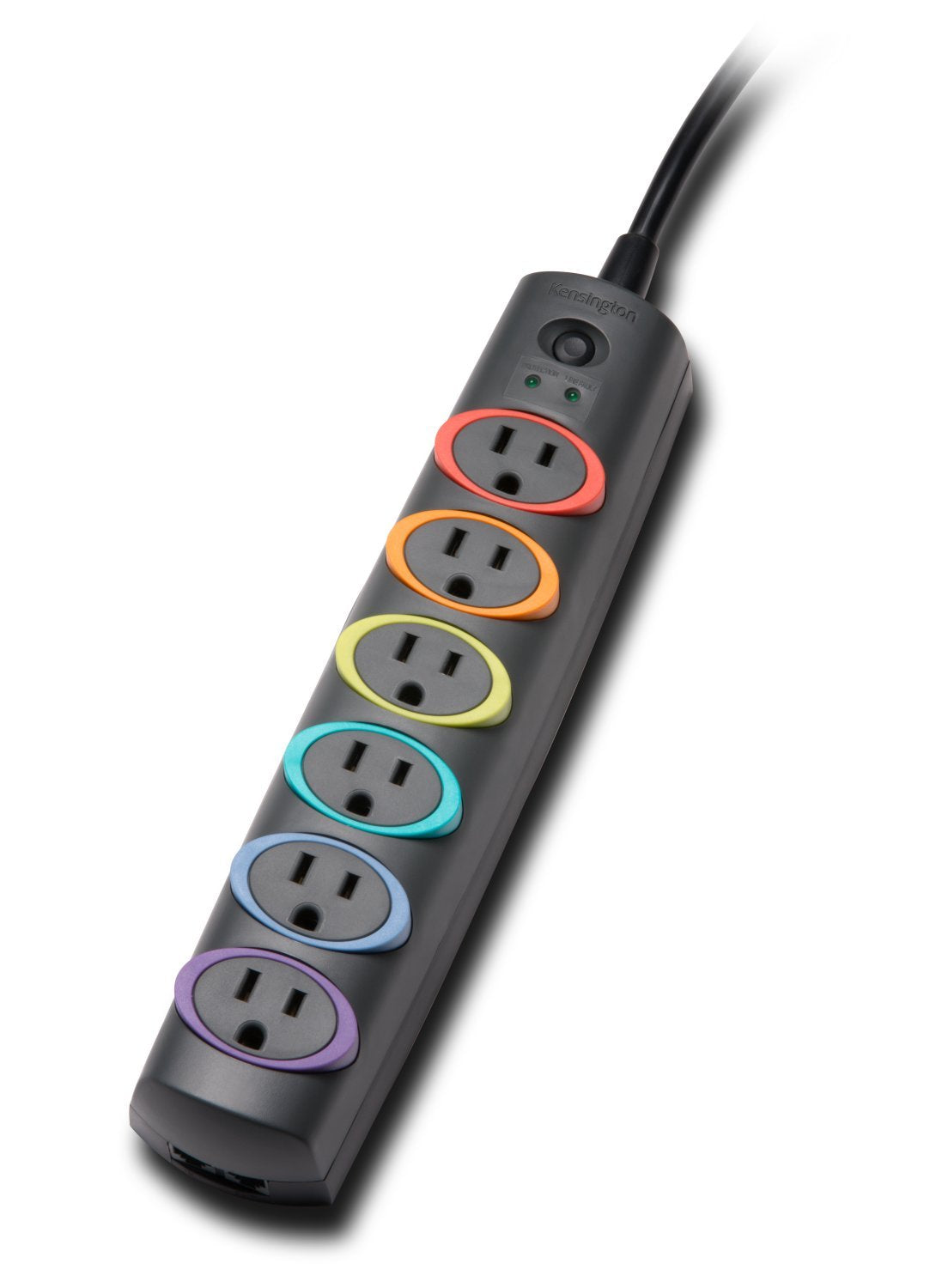 Kensington SmartSockets 6-Outlet, 7-Foot Cord, & 945 Joules Standard Surge Protector (K62147NA)