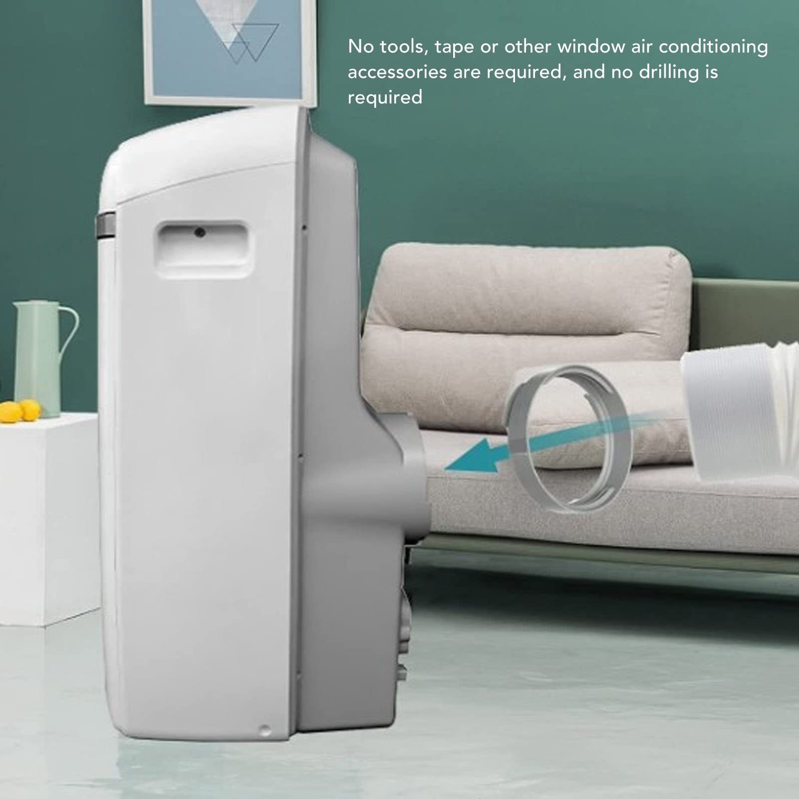 Topincn 5.9In Air Conditioner Exhaust Hose Coupler, Universal Round Exhaust Hose Extention Coupling Connector Ac Coupling Extens