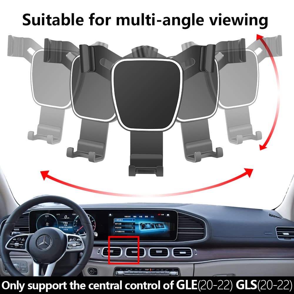 Lunqin Car Phone Holder For 2020-2025 Mercedes Benz Gle Class, 2020-2025 Gls Class Auto Accessories Navigation Mobile Cell Phone