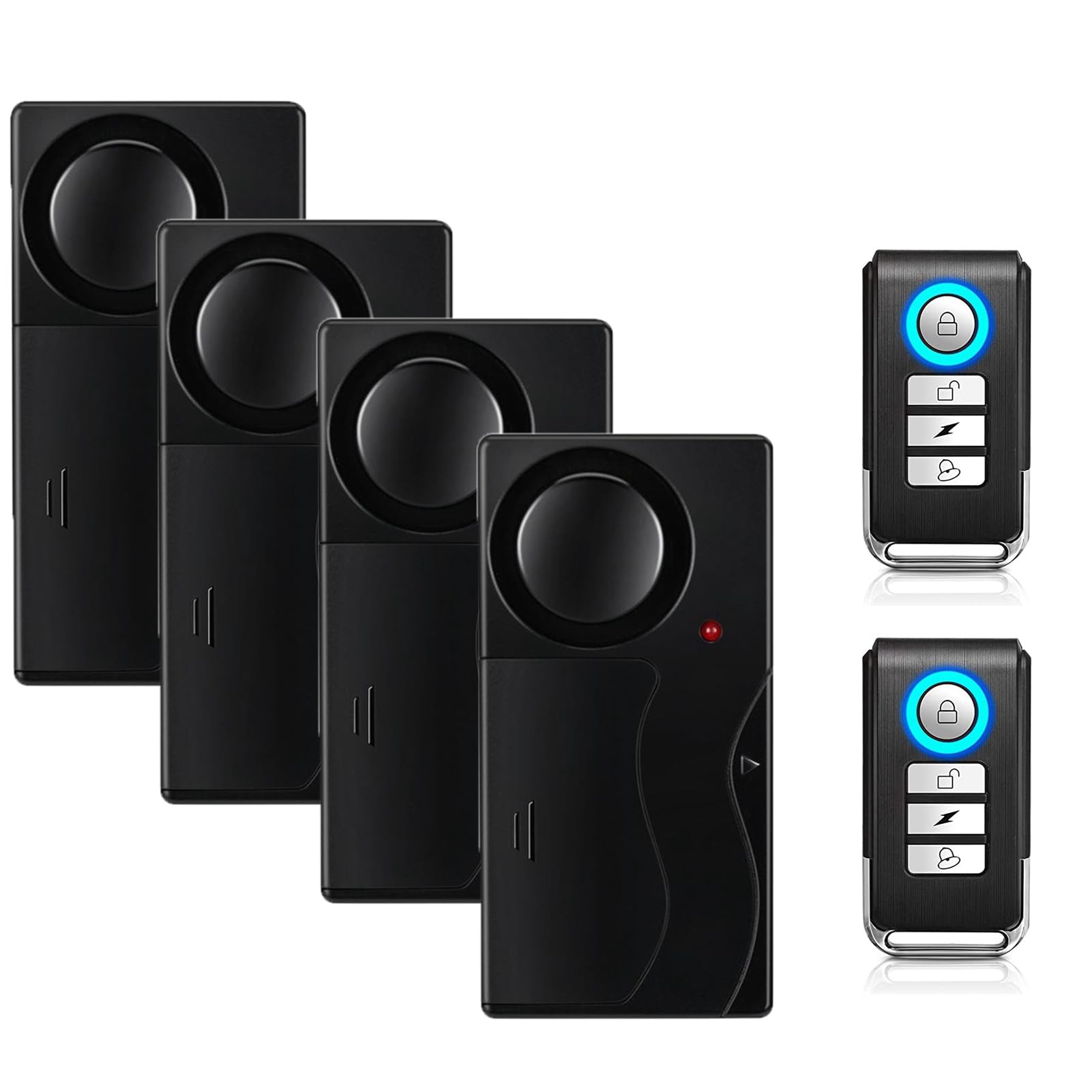 Mengshen Wireless Anti Theft Vibration Door Window Alarm Motion Sensor with 2 Remote Control Burglar Alarm for Bicycle EBikes Sc