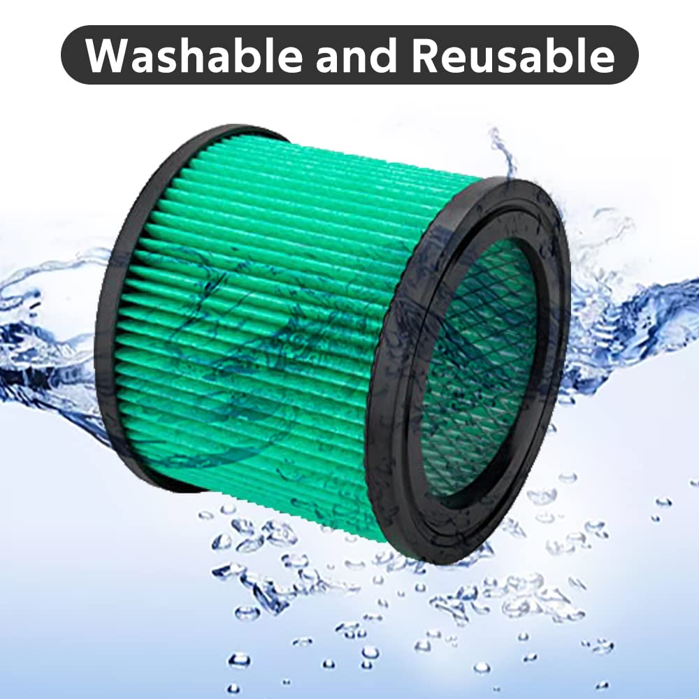 2 Pack Dxvc4003 Replacement Filters For Dewalt 4 Gallon Dxv04T, Dxv05P, Dxv05S, Dxv08S, Dxv06G Wet/Dry Vac Cleaners, Washable &