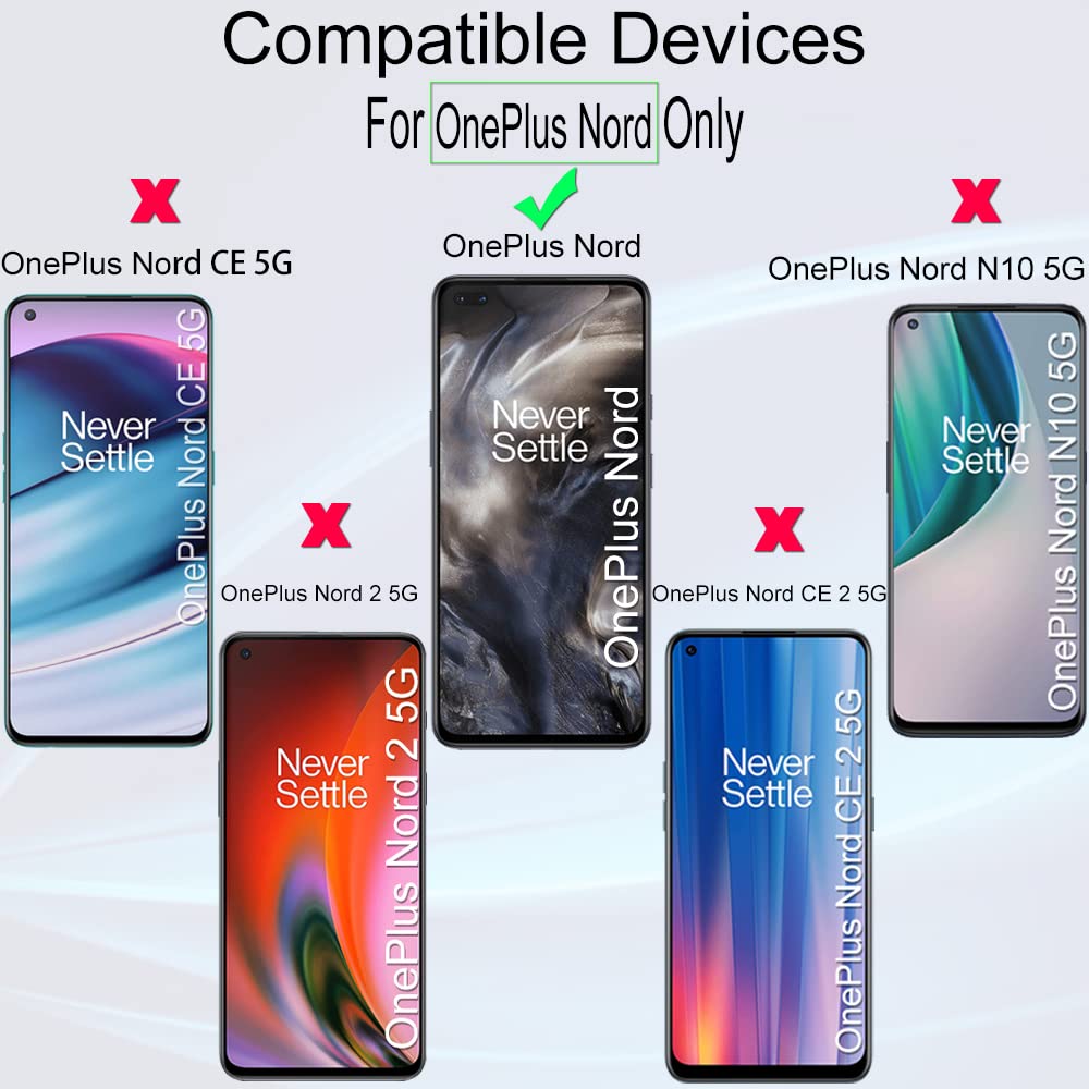 Ibywind Screen Protector For Oneplus Nord,With 2Pcs Tempered Glass,1Pc Camera Lens Protector,1Pc Backing Carbon Fiber Film [Fing