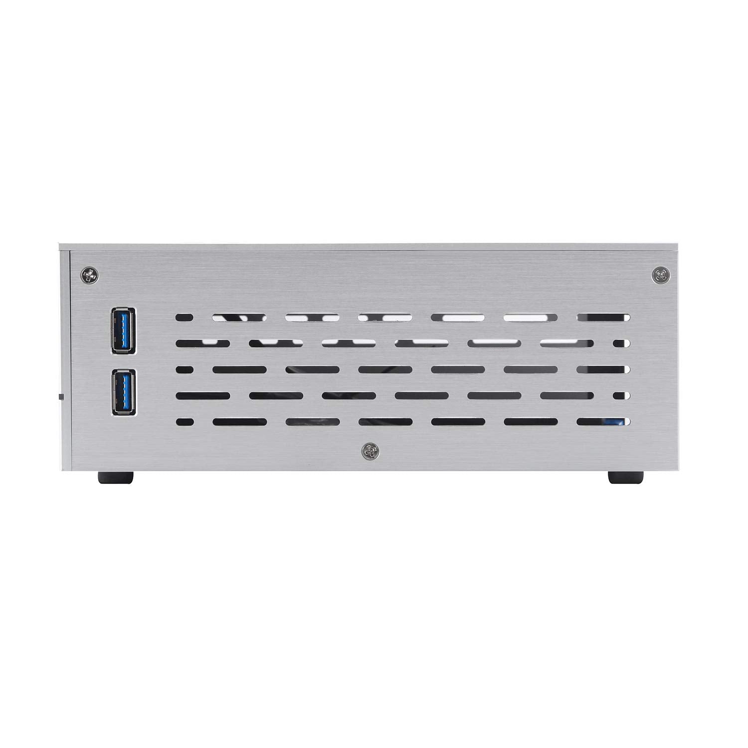 Goodisory A01 Aluminum Mini Itx Htpc Desktop Computer Chassis (Sliver Tempered Glass)