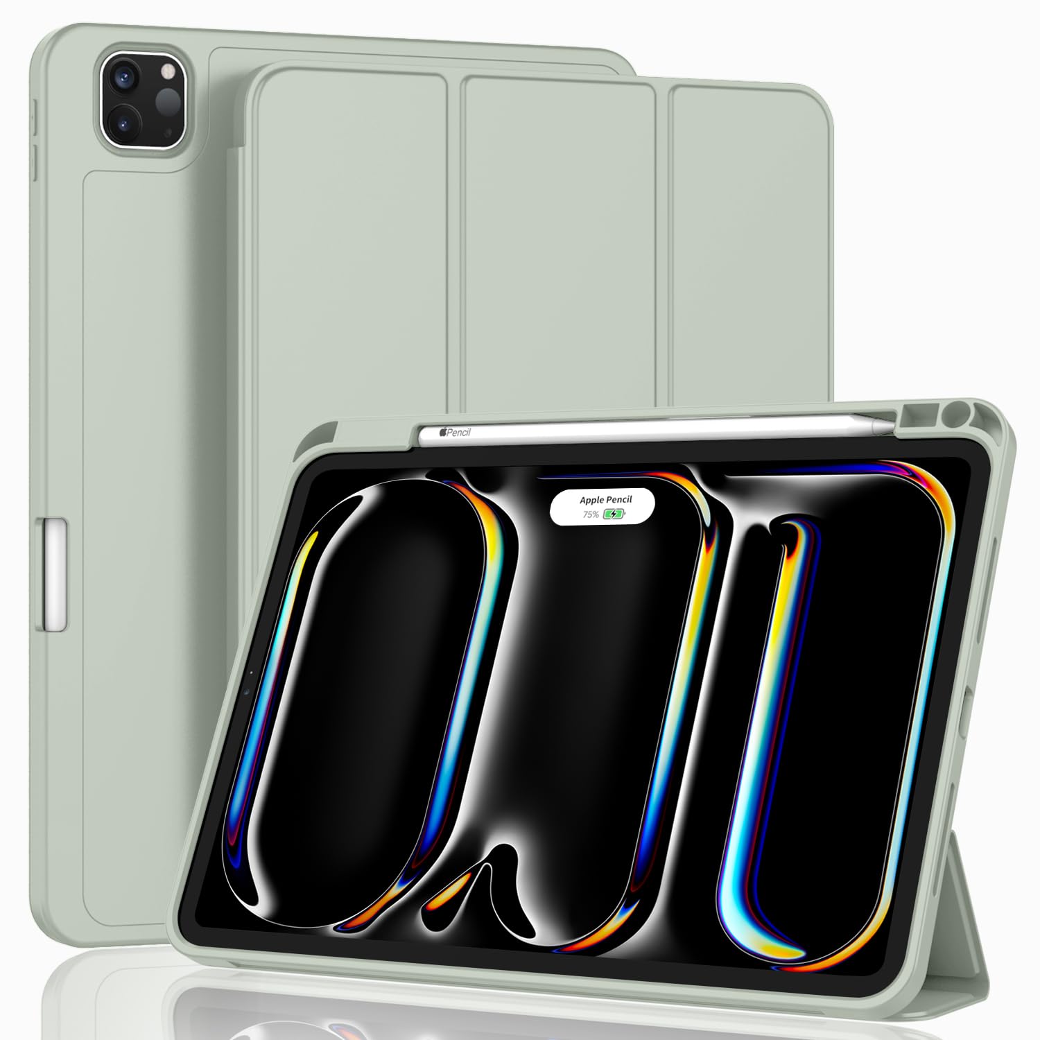 Zryxal New Ipad Pro 13 Inch Case M4 (2024 Model, 8Th Generation) With Pencil Holder, Smart Ipad Case [Support Pencil Pro And Pen