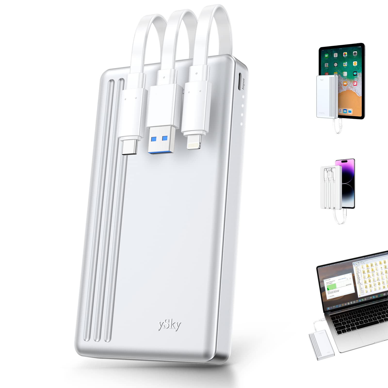 Ysky Portable External Hard Drive For Iphone Ipad Macbook Computer,1Tb Photo Stick Usb Storage Device For Memory Extension Of Io