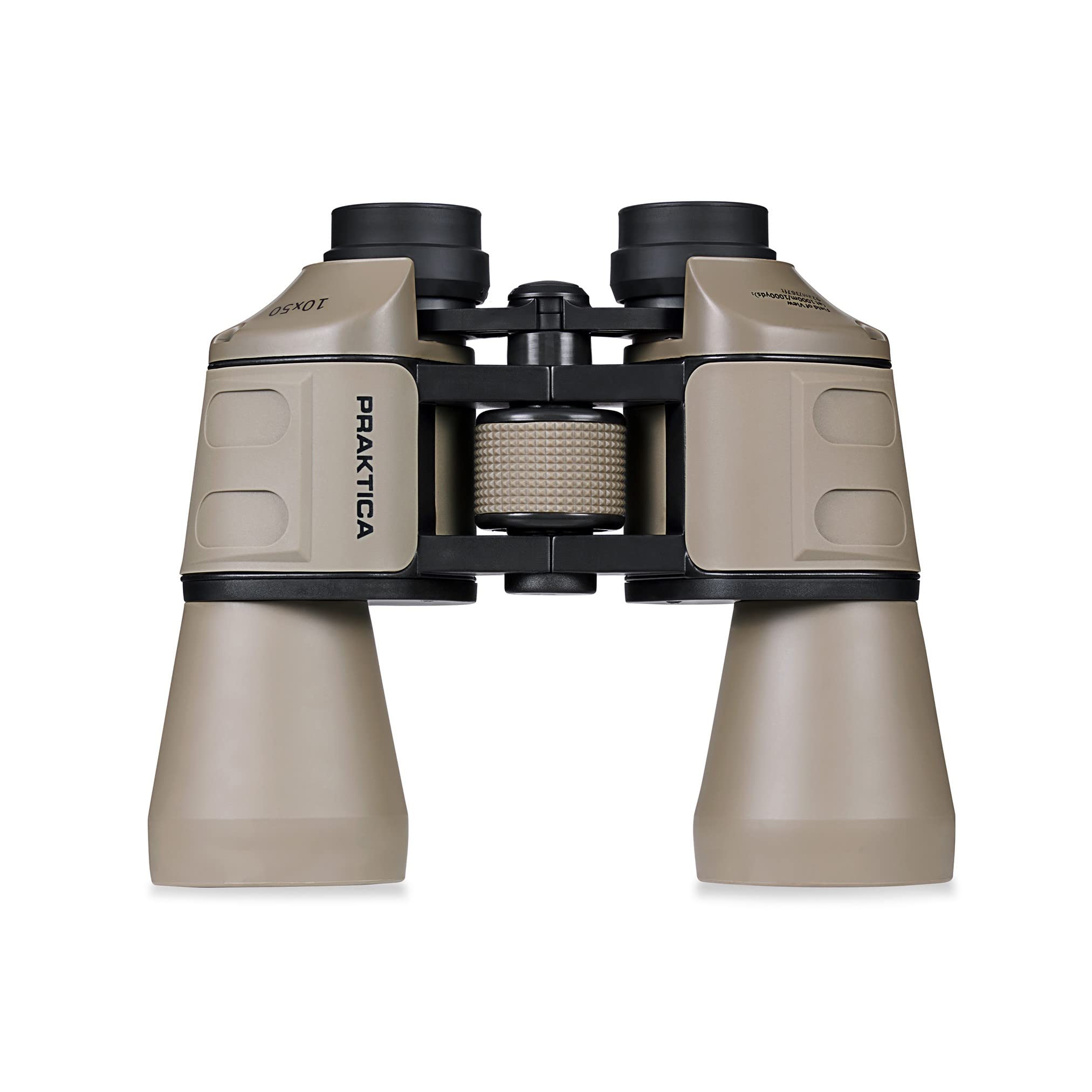 Praktica Falcon 10x50mm Porro Prism Field Sand Binoculars - Fully Coated Lenses, Sturdy Construction, Aluminium Chassis, Sharp C