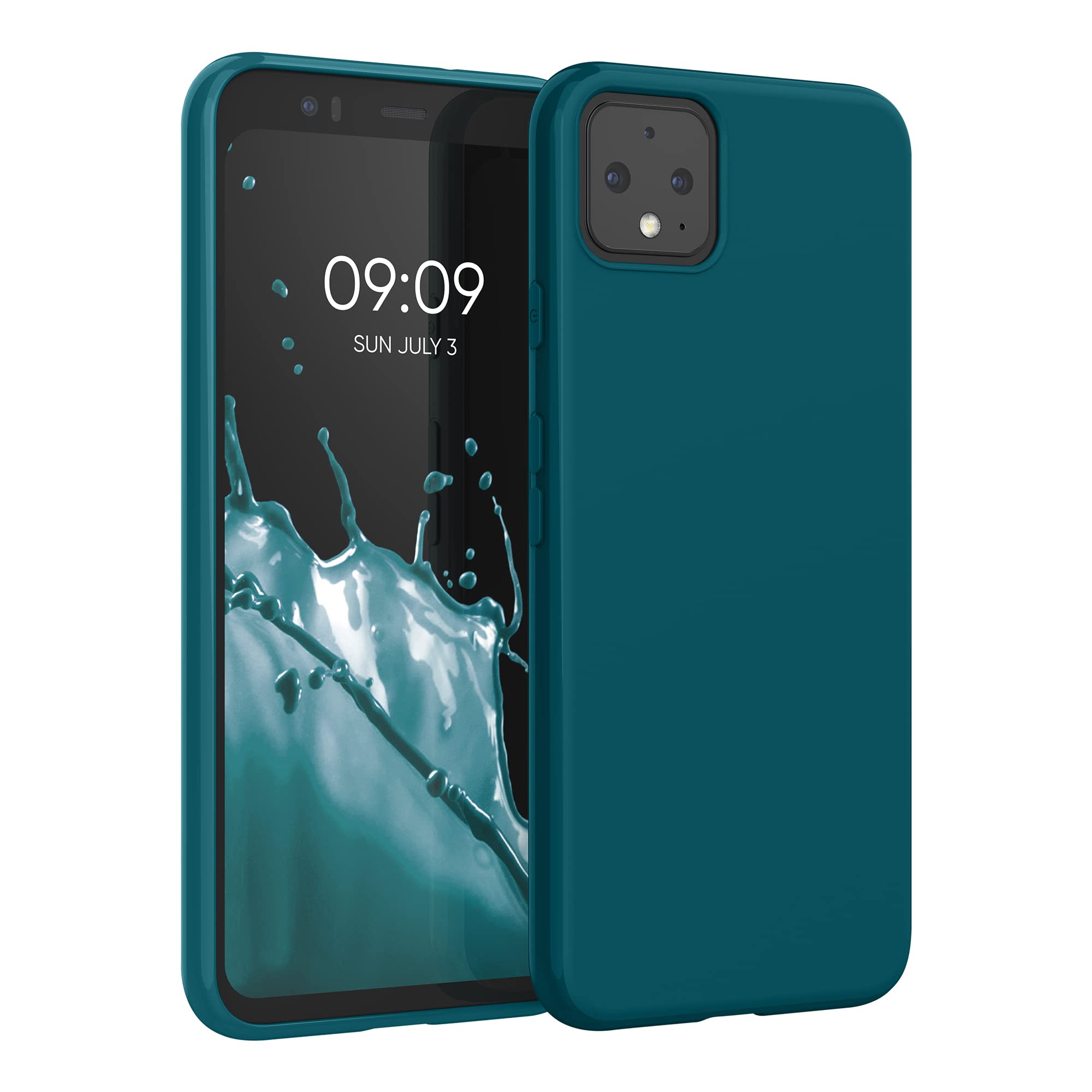 Kwmobile Case Compatible With Google Pixel 4 Case   Soft Slim Protective Tpu Silicone Cover   Teal Matte
