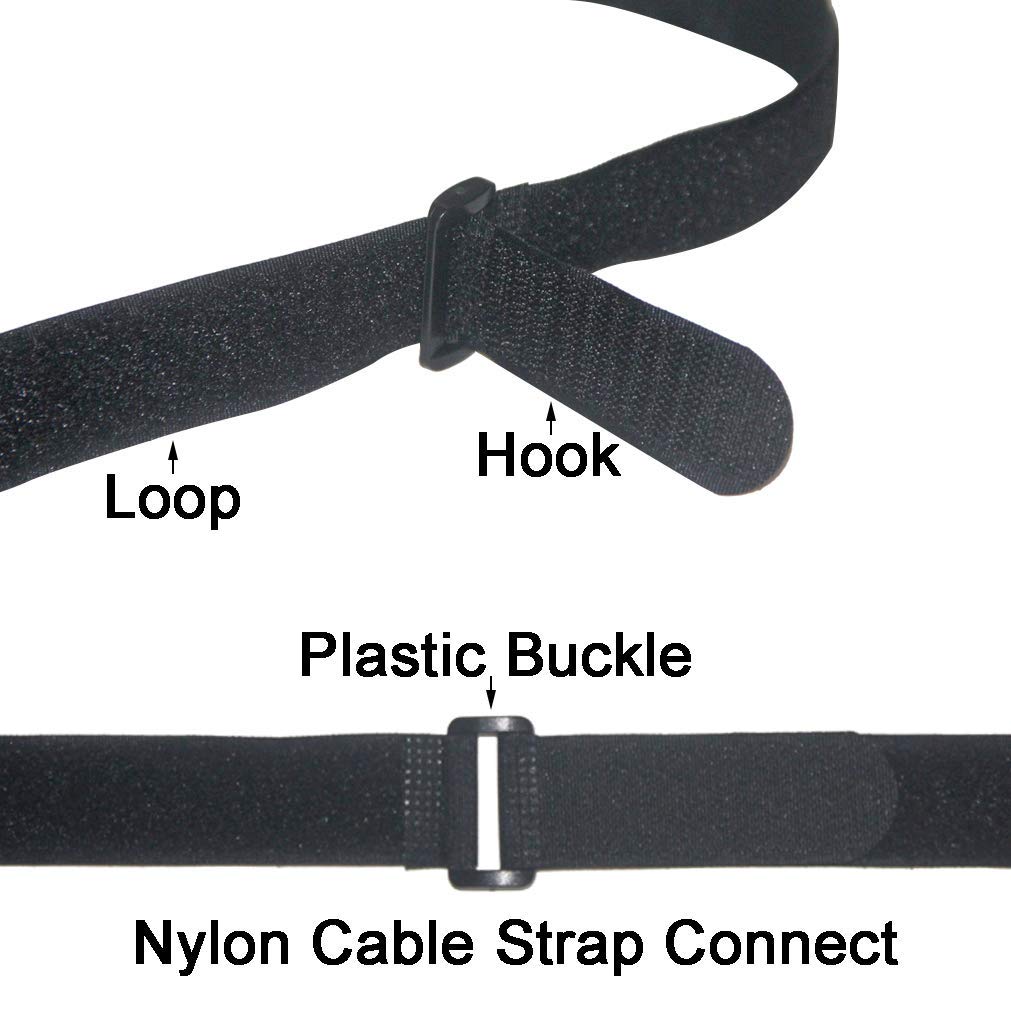 Fommen Reusable Fastening Straps Straps,16 Pack (36 18) Inch Hook And Loop Straps,Cable Management Adjustable Multipurpose Hook