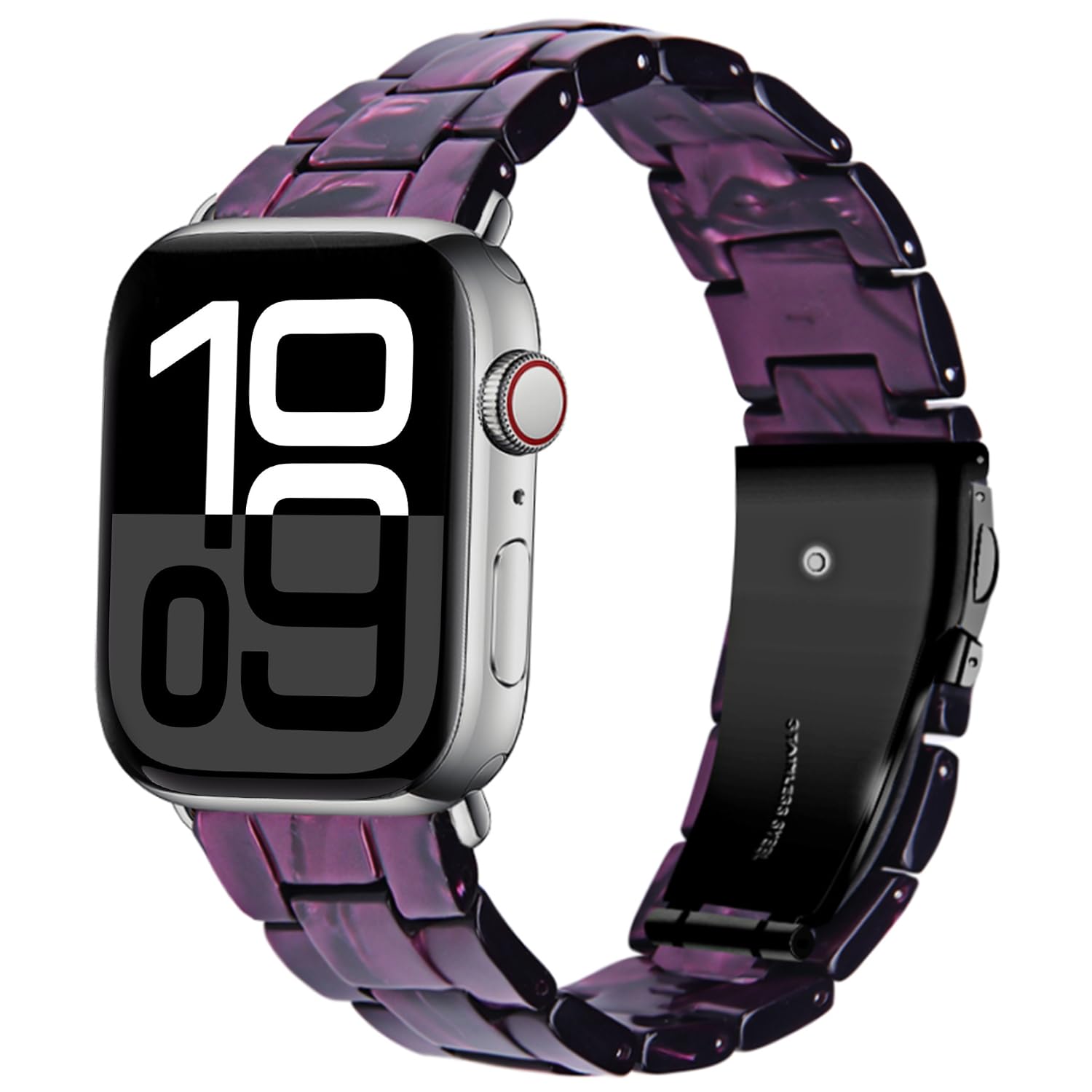 Miimall Resin Bands for Apple Watch 38mm 40mm 41mm 42mm Light Vintage Purple Cute Stylish Elegant Breathable Skin-friendly Women