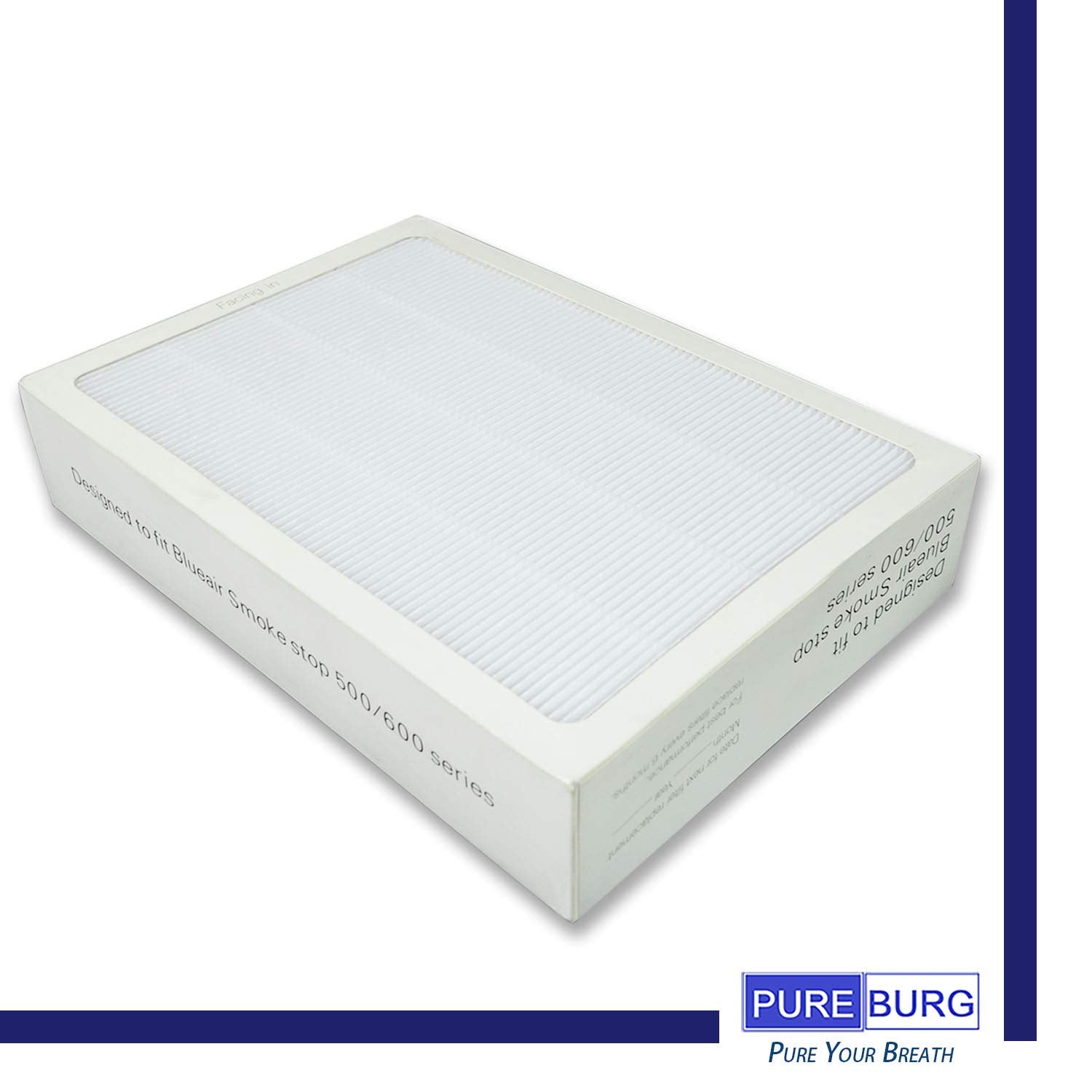 Greenr3 3 Pack Replacement Filter For Blueair 500/600 Series Smokestop Filter, Odor Removal Classic 501, 503, 510, 550E, 555Eb,
