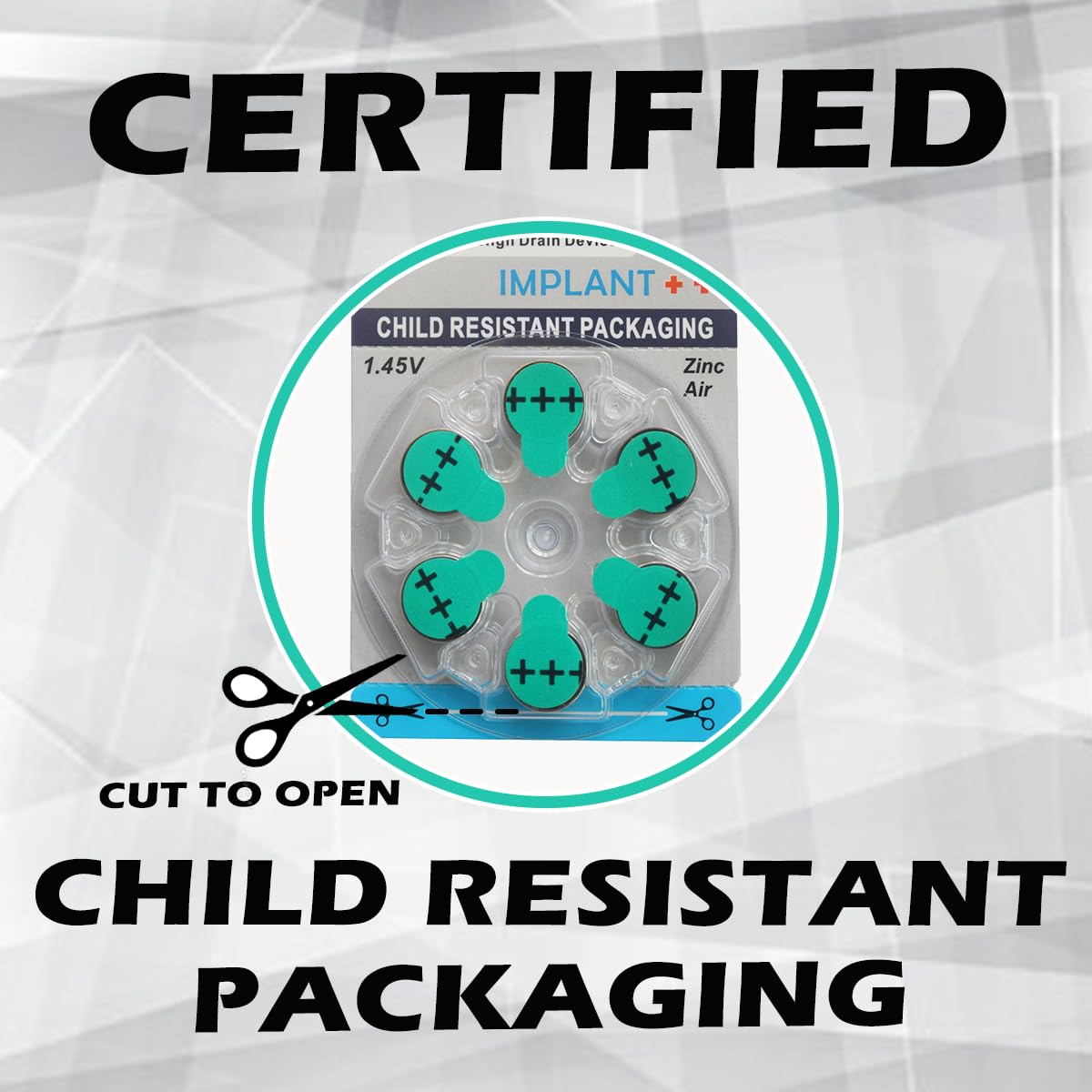 Zenipower 1.45V Hearing Aid Batteries (Size 10, 13, 312, 675, Implant Cochlear) Hearing Aid Accessories (36 Batteries, Size 675P