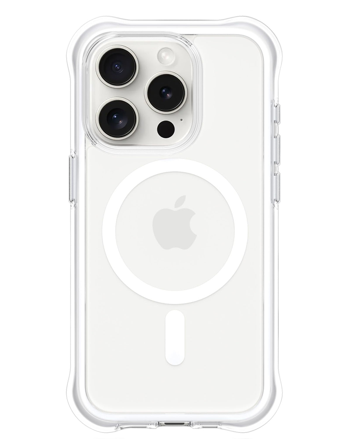 Ornarto Air Case For Iphone 15 Pro Clear, Compatible With Magsafe, Military-Grade Drop Protection Cover With Built-In Air-White