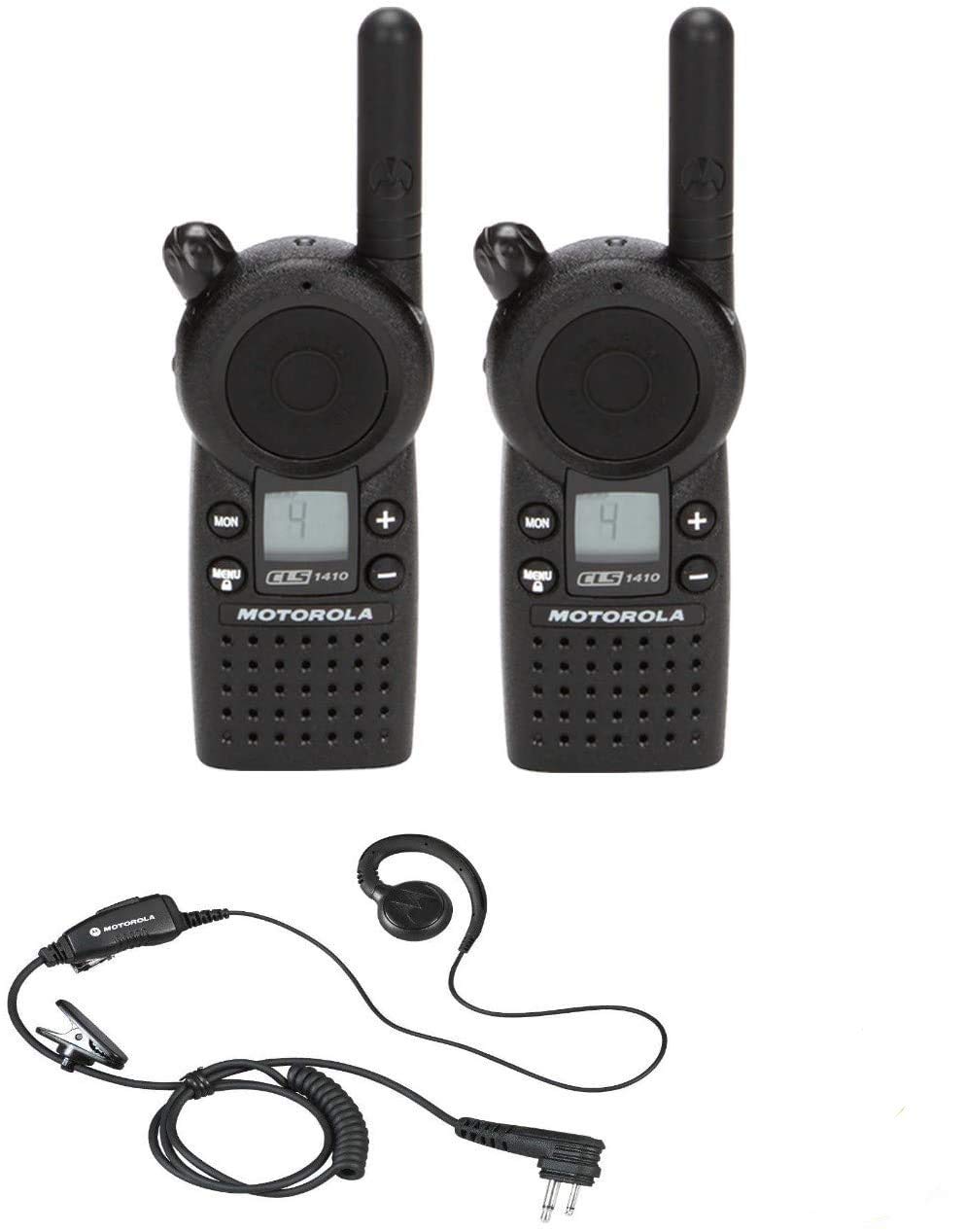 3 Pack of Motorola CLS1410 Two Way Radio Walkie Talkies with Headsets
