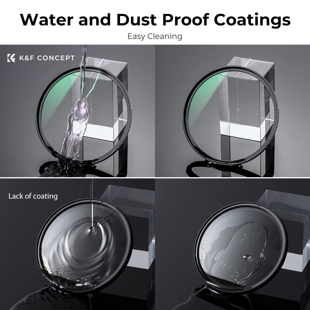 K&F Concept 49Mm Mc Uv Protection Filter With 28 Multi Layer Coatings Hd/Hydrophobic/Scratch Resistant Ultra Slim Uv Filter For