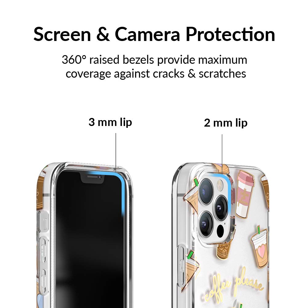 Velvet Caviar Clear Case iPhone 12 Pro Max 8ft Drop Tested Coffee