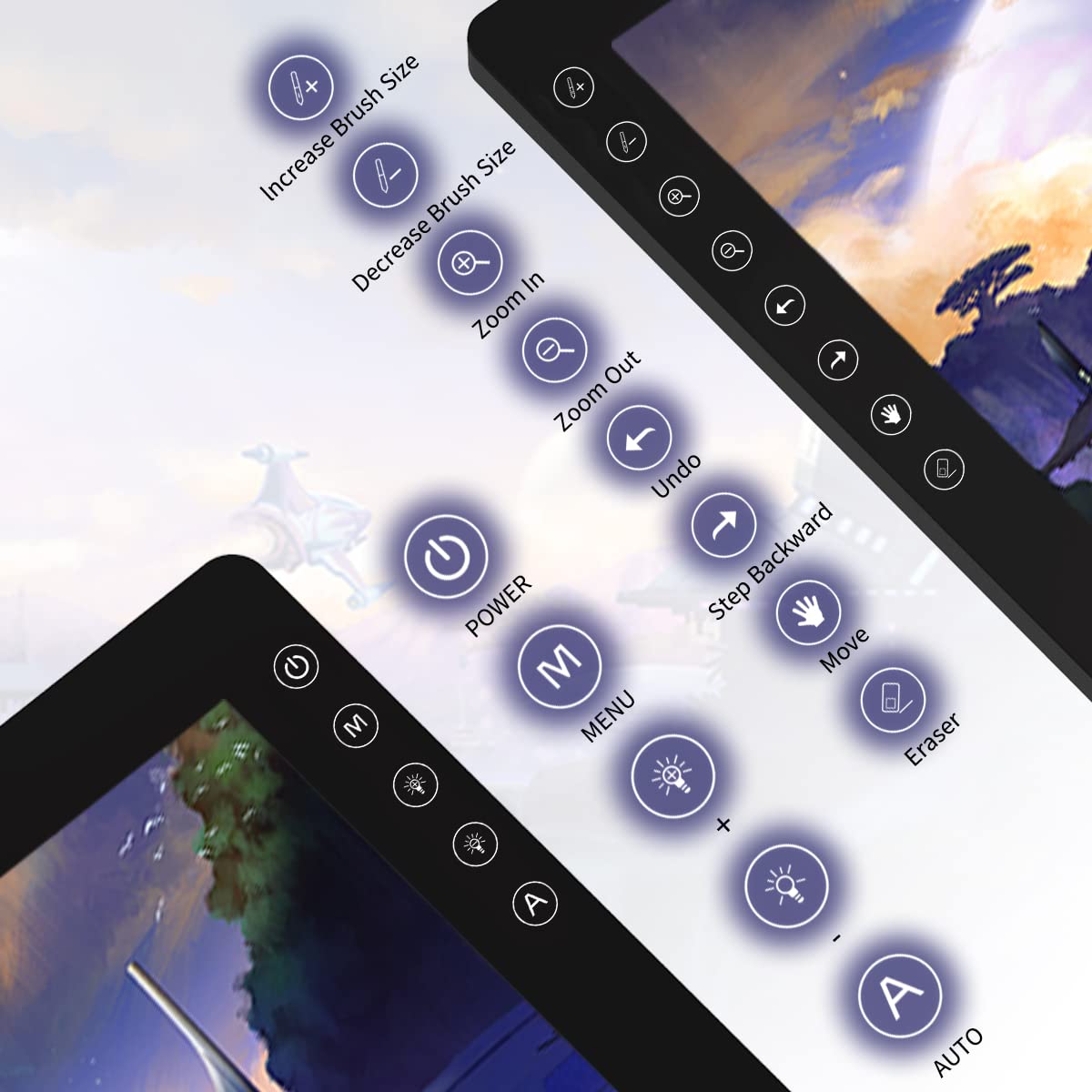 Gaomon Pd2200 Drawing Tablet With Screen, Full Laminated Digital Art Tablet With 8 Touch Buttons, Battery Free Stylus, Tilt, 130