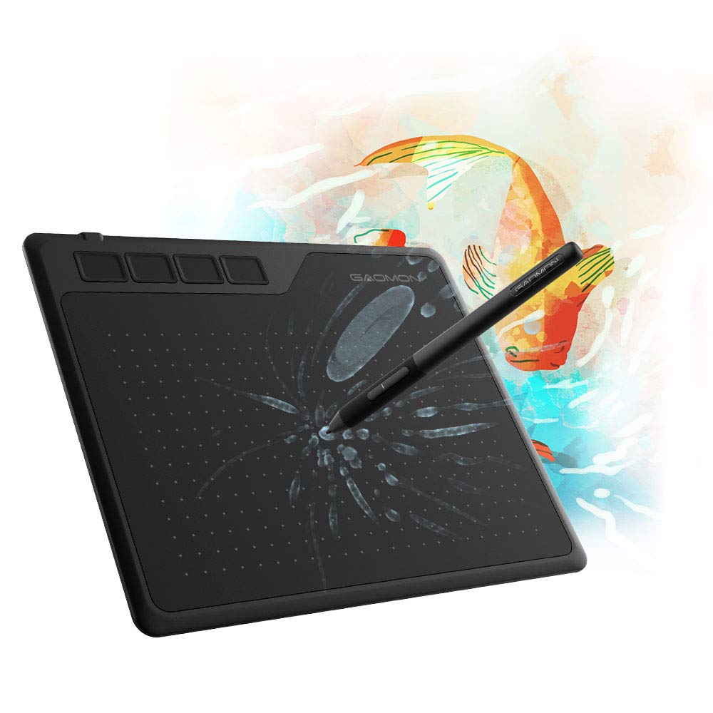 Gaomon S620 Drawing Tablet 6.5 X 4 Inch Graphics Tablet With 8192 Passive Pen 4 Customizable Expresskeys For Digital Drawing & O