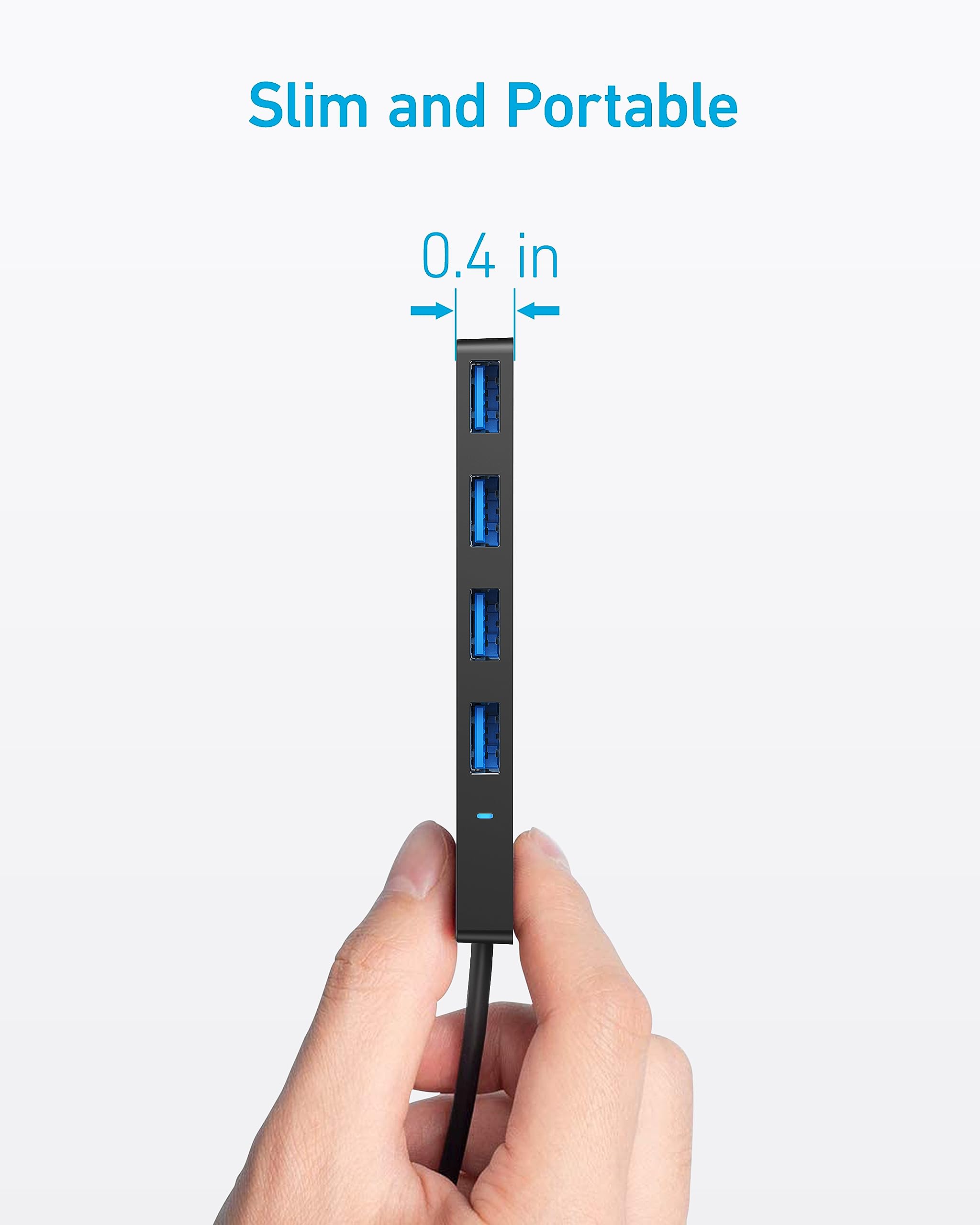 Anker Usb C Hub, 4 Ports Usb 3.0 Data Hub With 5Gbps Data Transfer, 2Ft Extended Cable [Charging Not Supported], Usb C Splitter