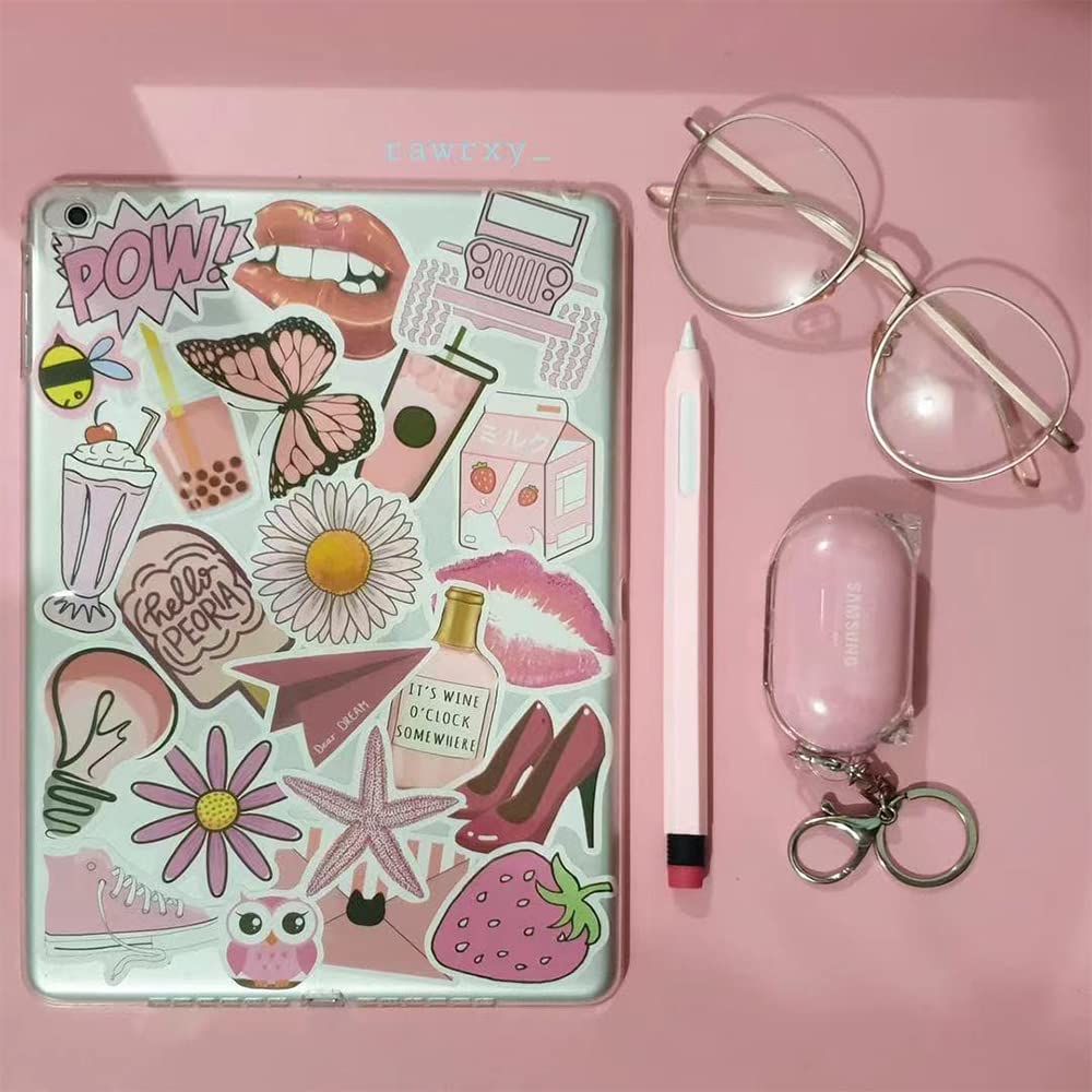 Girl'S Pink Aesthetic Stickers Waterproof Cute Stickers 50 Pcs Water Bottle Laptop Phone Stickers For Teens Kids