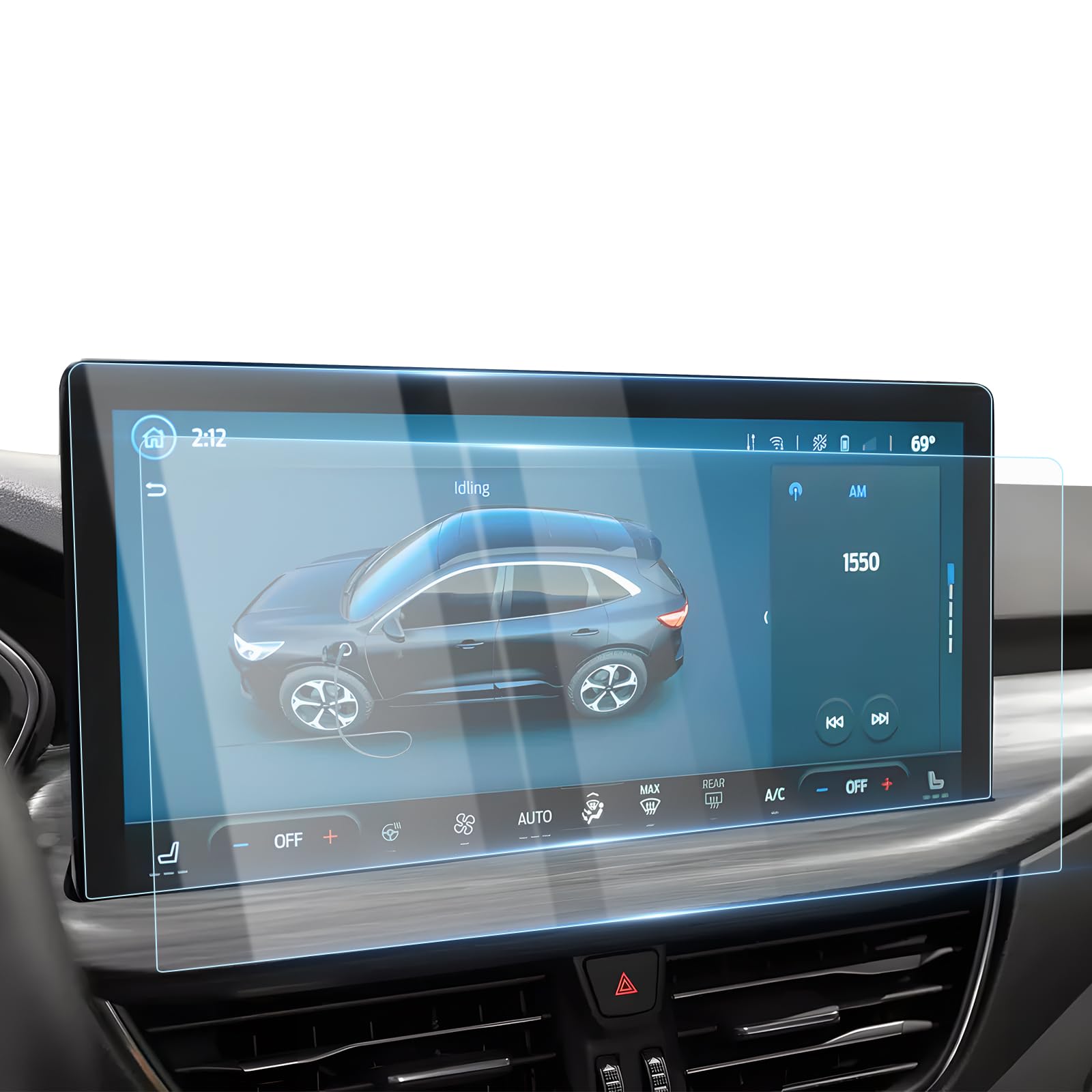 Karltys 2 Pack Screen Protector For 2023 2024 2025 Ford Escape, 2025 Ford Explorer 13.2 Inch Touchscreen Protector, Hd Clear, Anti Glare Tempered Glass For 2025 Explorer Accessories