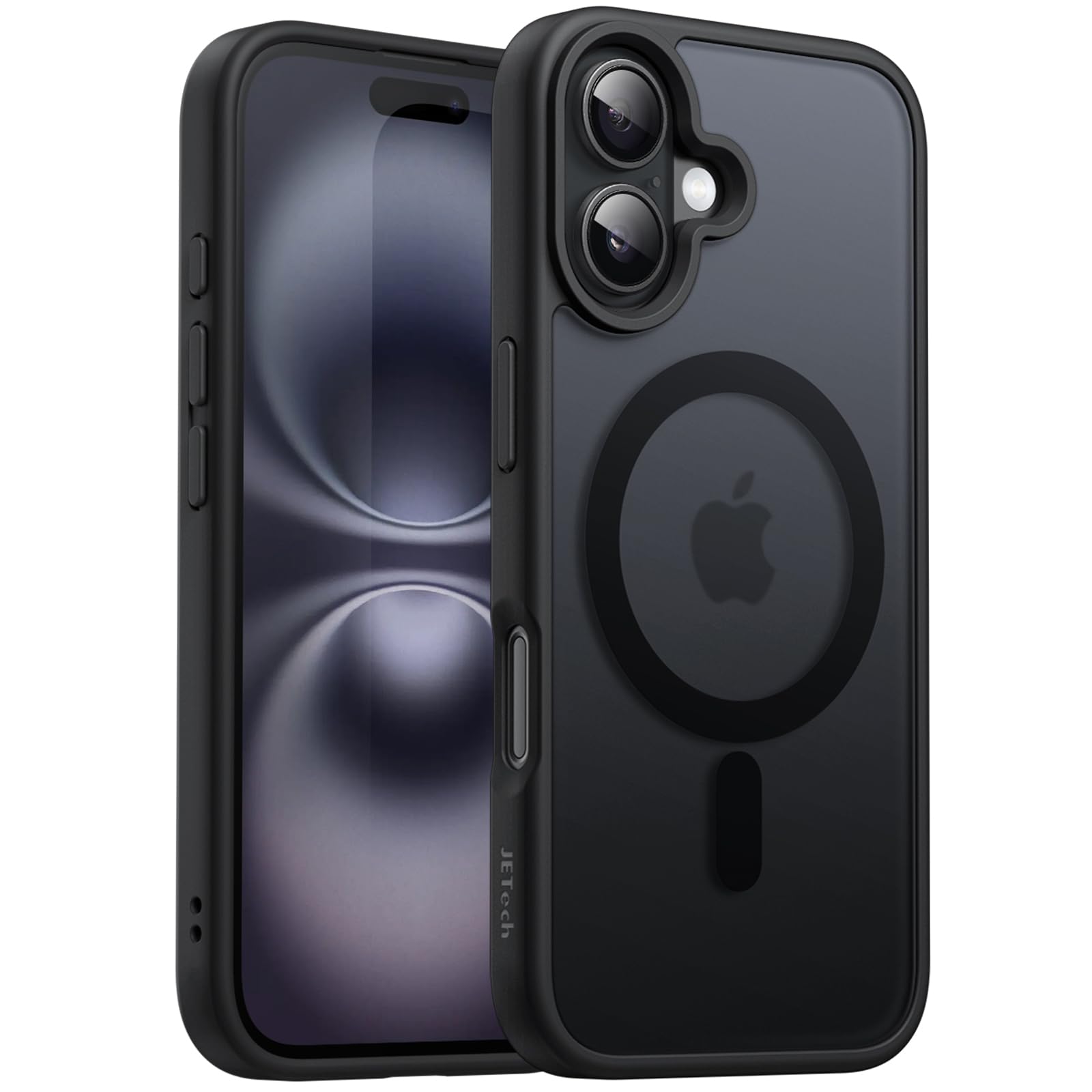 JETech Magnetic Case for iPhone 16 Plus 6.7-Inch Compatible with MagSafe, Translucent Matte Back Slim Shockproof Phone Cover (Bl