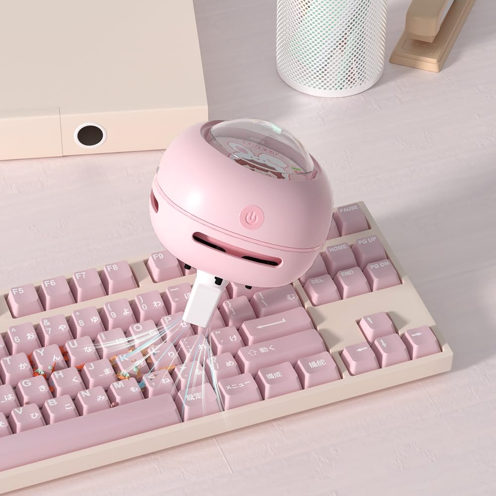 Odistar Desktop Vacuum Cleaner, Mini Table Dust Sweeper Energy Saving,High Endurance Up To 400 Mins,360 Rotatable Design For Key