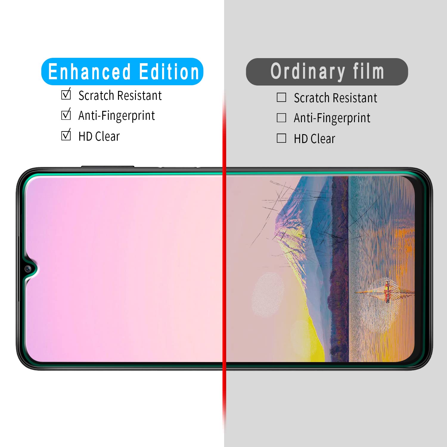 Slanku (3 Pack) Screen Protector For Samsung Galaxy A12 Tempered Glass, Bubbles Free, Anti Scratch, Easy To Install, Case Friend