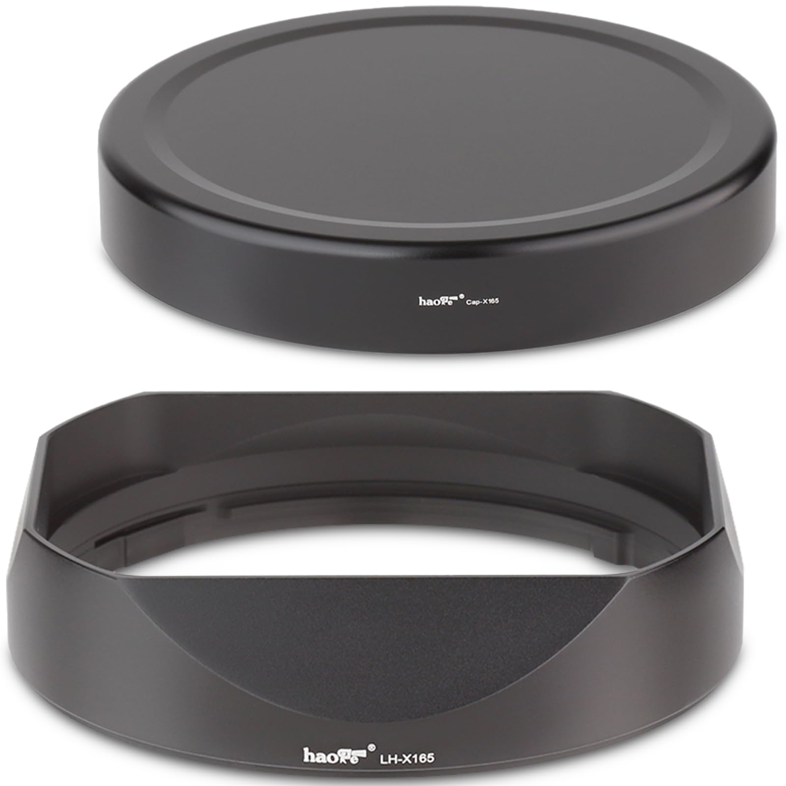 Haoge Lh X165 Square Metal Lens Hood Shade With Metal Cap For Fujifilm Fuji Fujinon Xf Xf16 55Mm F2.8 R Lm Wr Lens Xf 16 55Mm/F2