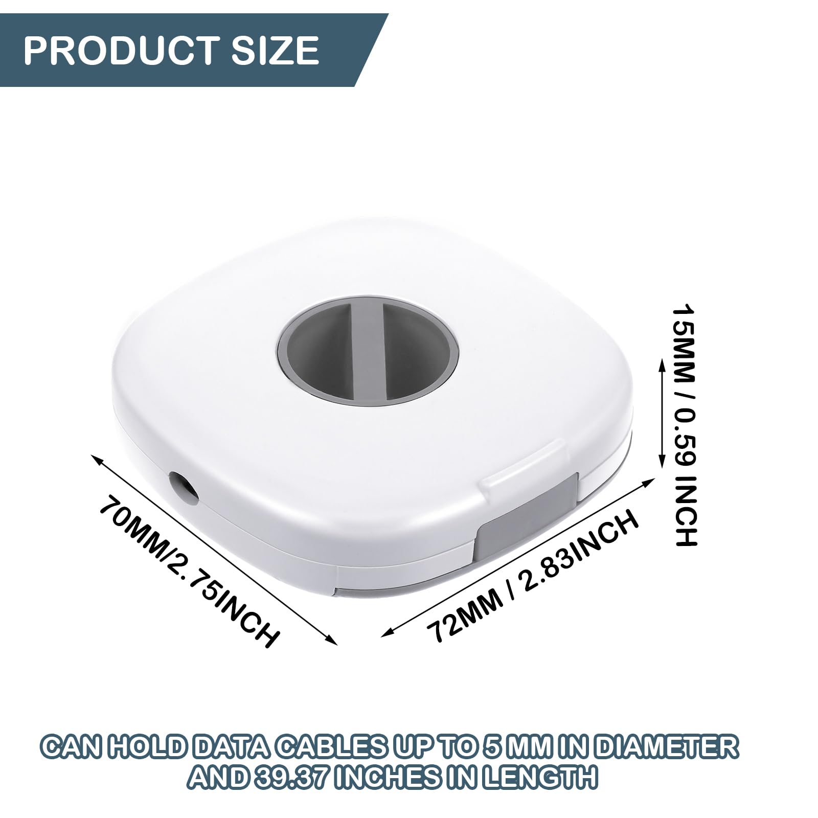 6 Pieces Retractable Cable Management Charging Cord Organizer Phone Cord Holder Retractable Cable Reels Small Winder Case For Us