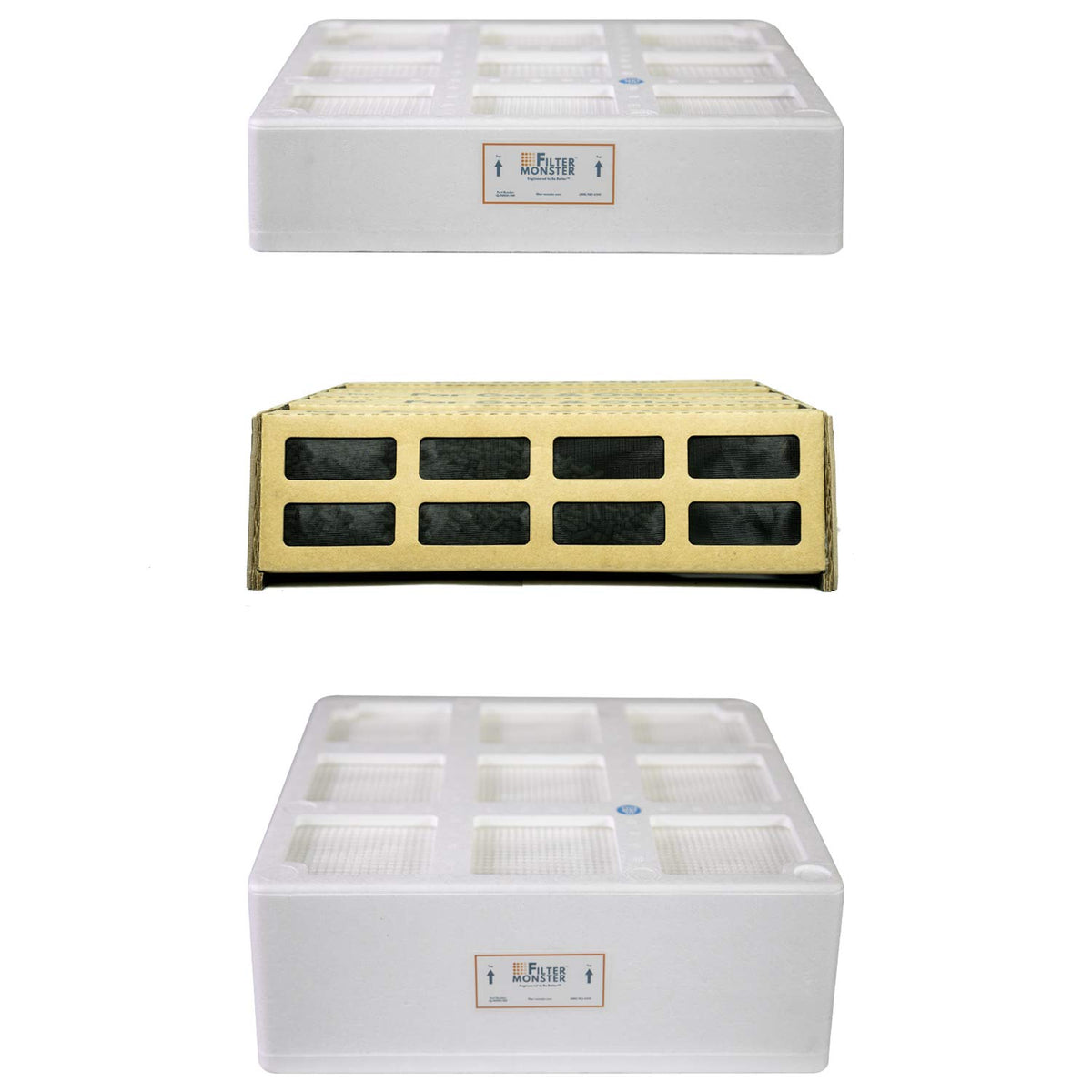 Filter Monster   Replacement Air Filter Bundle, Set Of 3 Filters   Compatible With Iqair Healthpro Series Air Purifier
