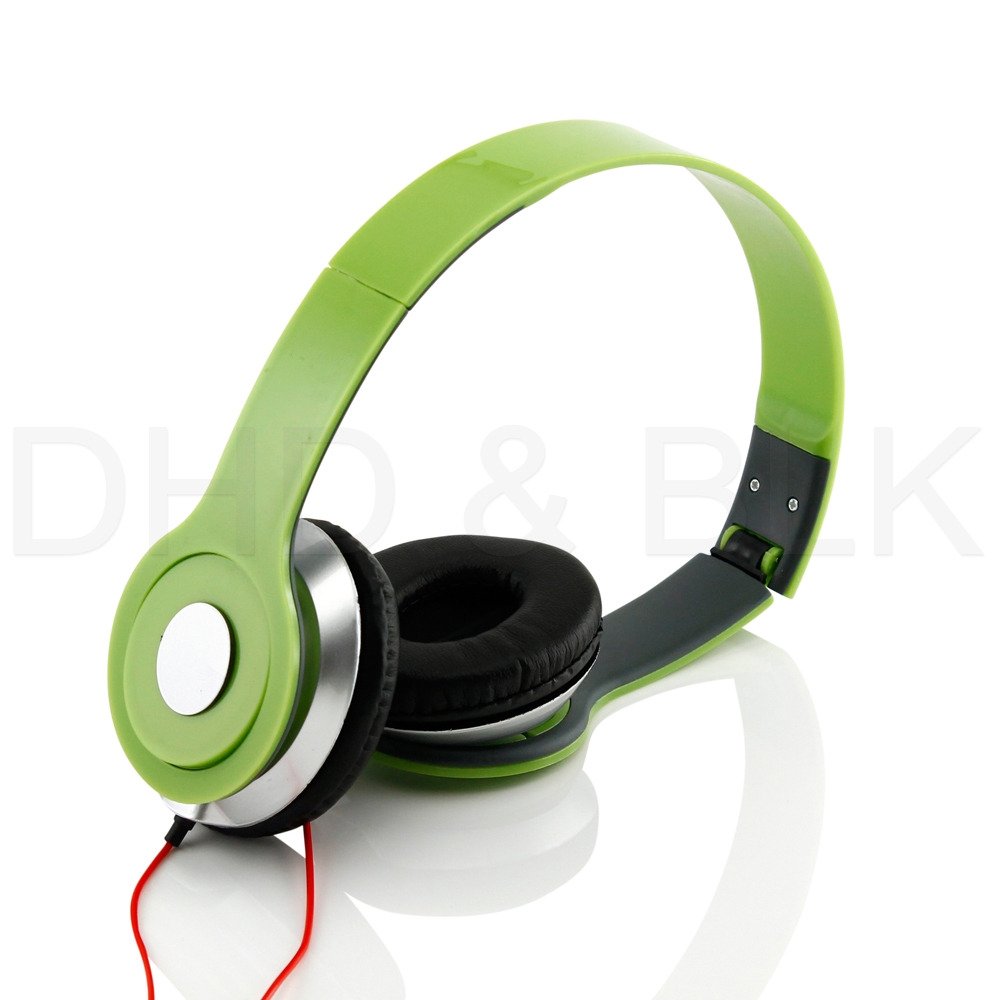 Headgear 35Mm Foldable Headphone Headset For Dj Headphone Mp3 M Pc Tablet Music Video And All Other Music Playersp (Green)