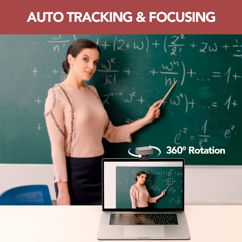 Mp Mobile Pixels Ai Camera, Fhd 1080P Video Webcam, Noise Reduction Microphone,Auto Tracking And Auto Focusing, Widescreen Hd Vi