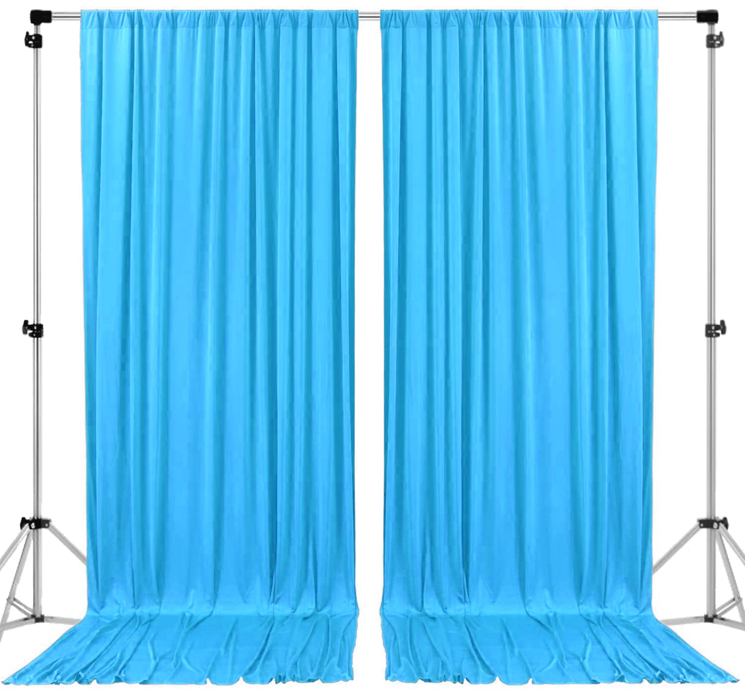 Ak Trading Co. 10 Feet X 10 Feet Ifr Polyester Backdrop Drapes Curtains Panels With Rod Pockets   Wedding Ceremony Party Home Wi