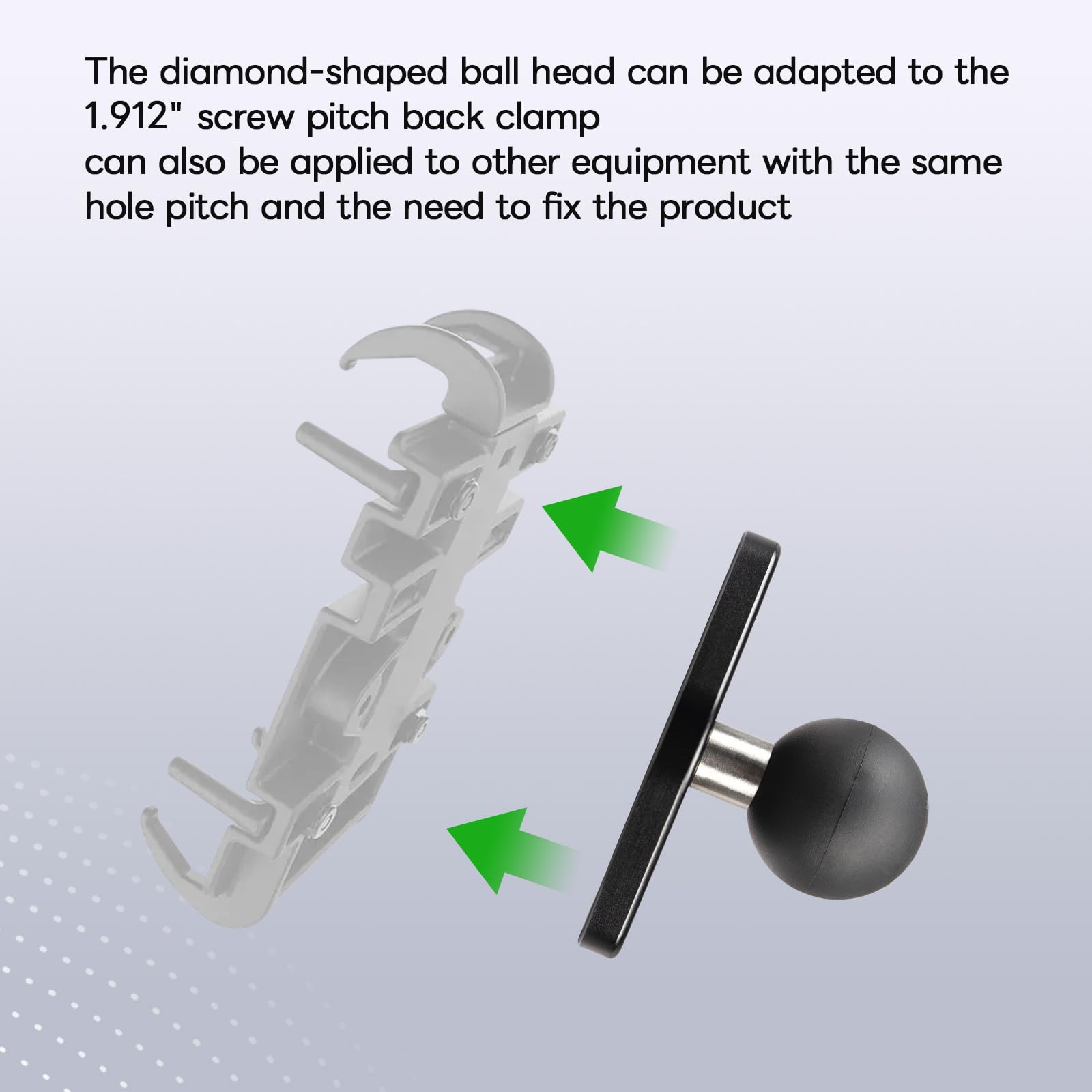 Fanaue Diamond Mount Base Compatible Ram Mounts B Size Double Socket Arm And Bike Motorcycle Phone Holder, Meets Industry Standa