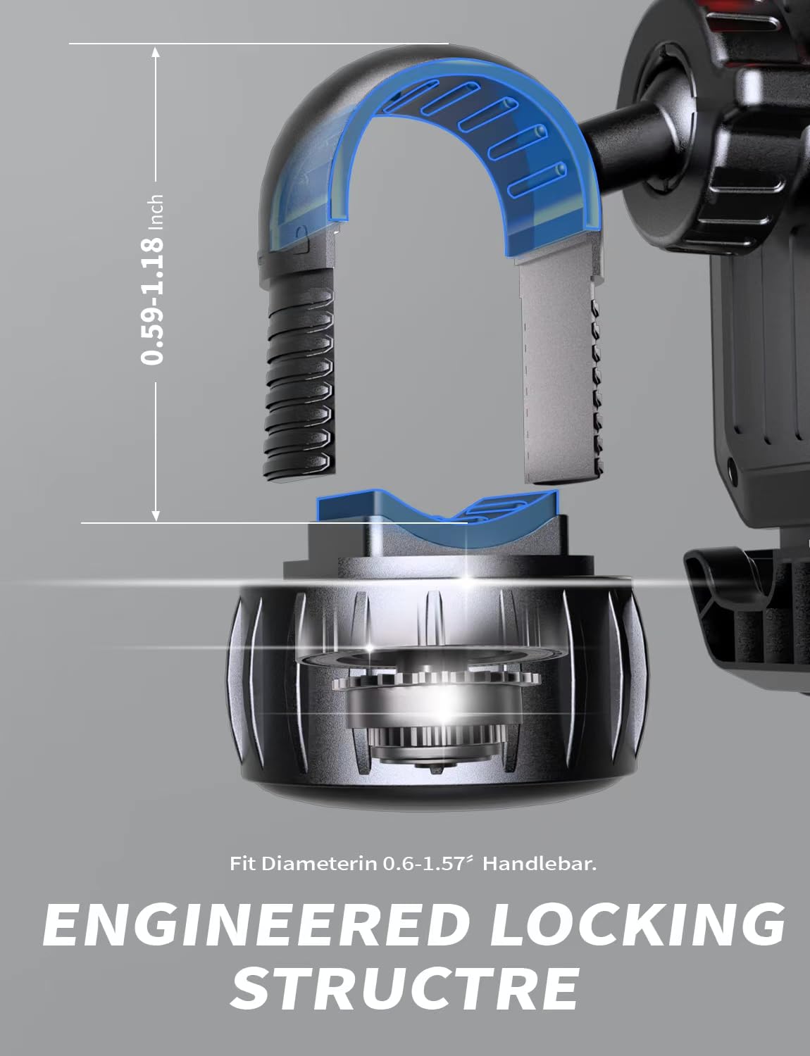 Marspeeder Bike Phone Holder, [Easy Install] Motorcycle Phone Mount, [Ultra-Stable] Bicycle Phone Mount, Electric Scooter Ebike