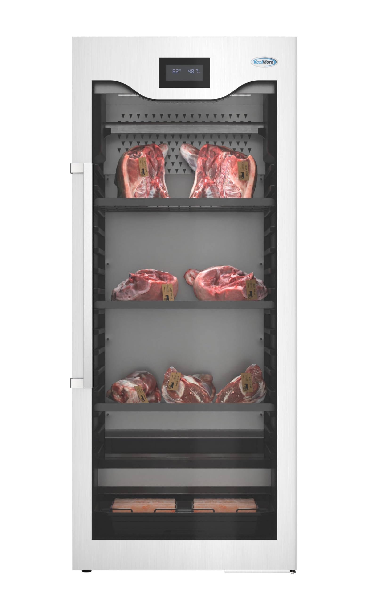 KoolMore 27.5 in. Commercial Dry Ager Refrigerator for Meat Featuring Hanging Rack with Hooks, Charcoal Filter, 17 cu. ft. ETL L