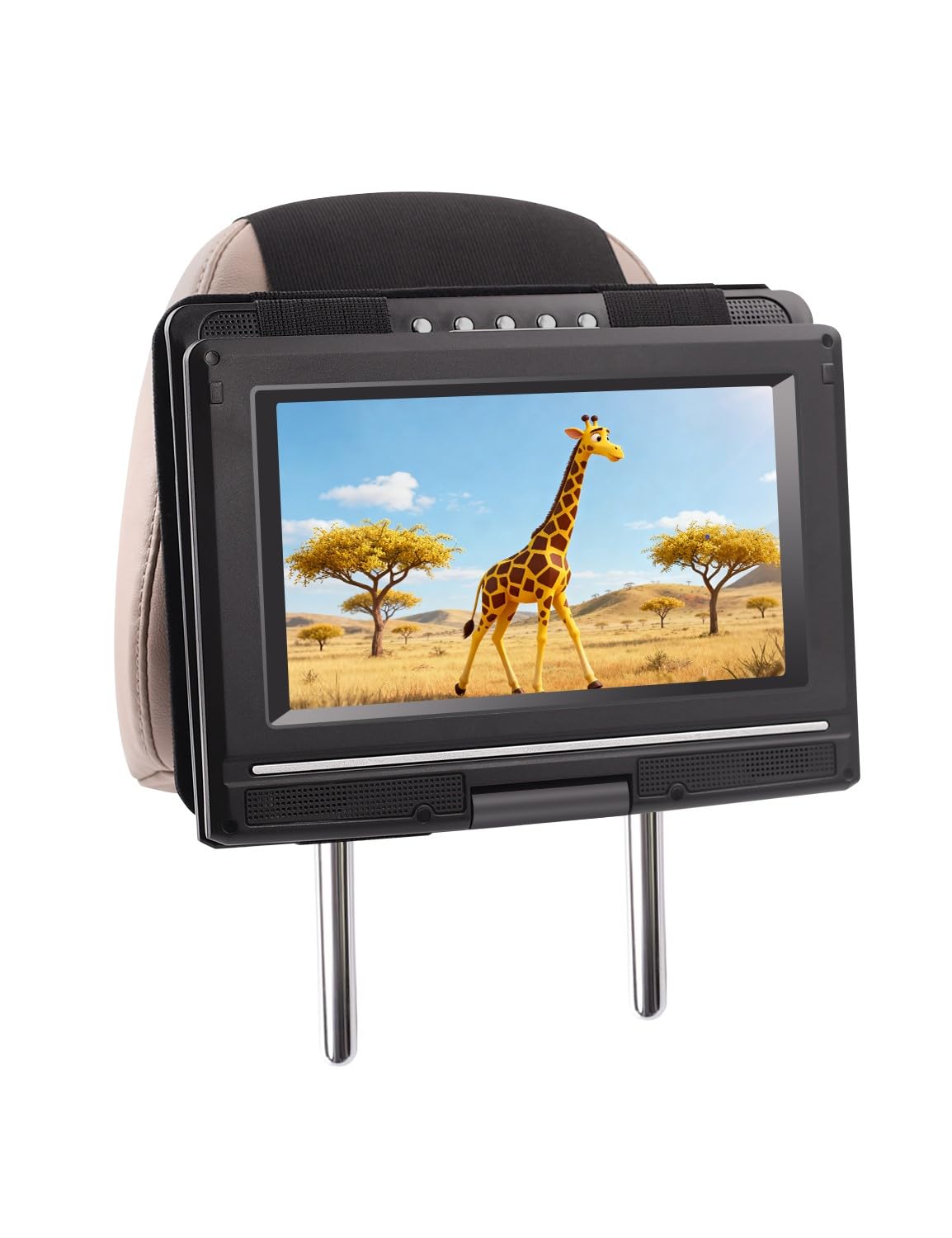 Z ZOTHINGTON Car Headrest Mount Holder for Swivel and Flip Type Portable DVD Player fits All 7 to 11 Inch DVD Player - Portable