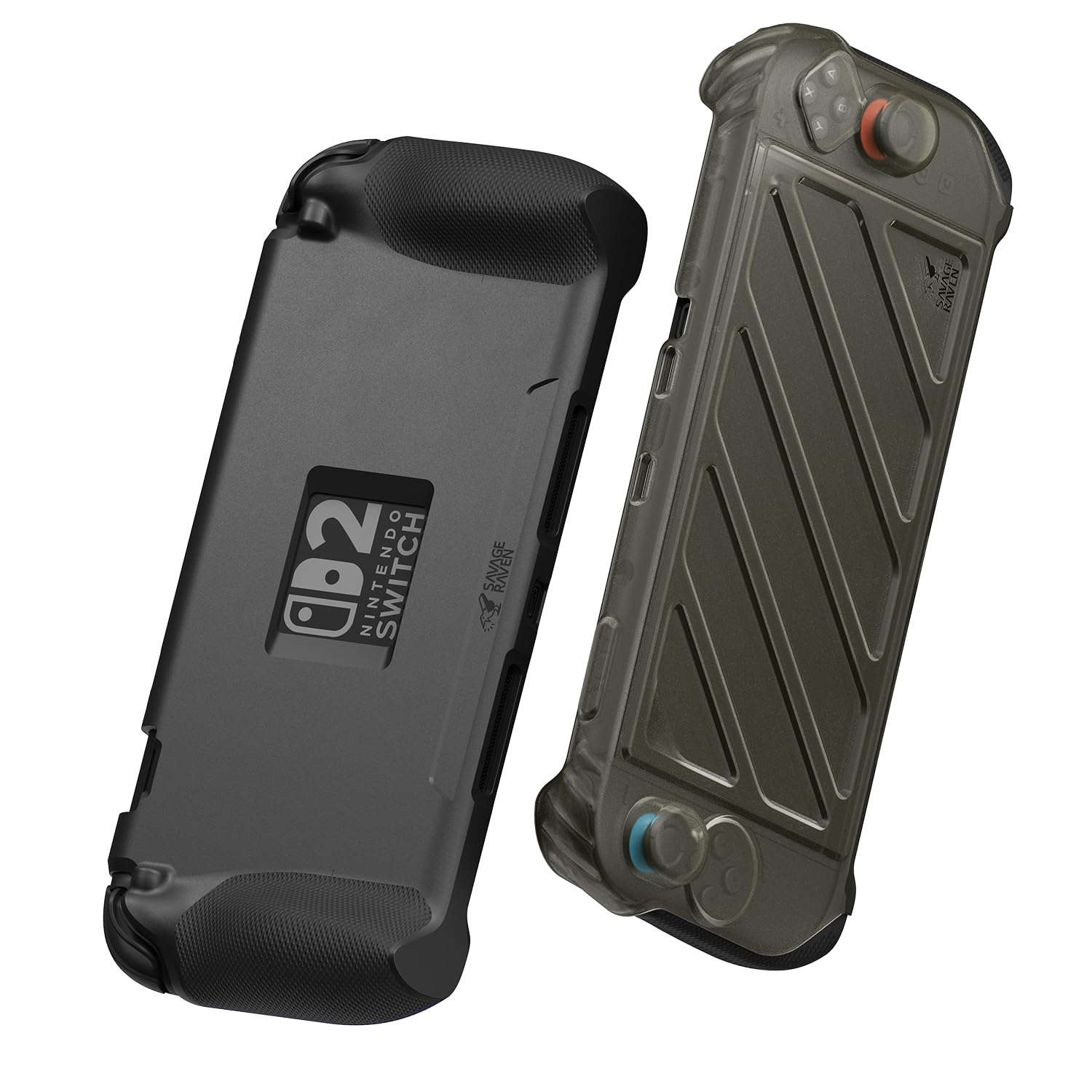 Savage Raven by Skull & Co. StandGrip Front Cover Bundle for Nintendo Switch 2: Protective Case with Textured Grips Full Protect