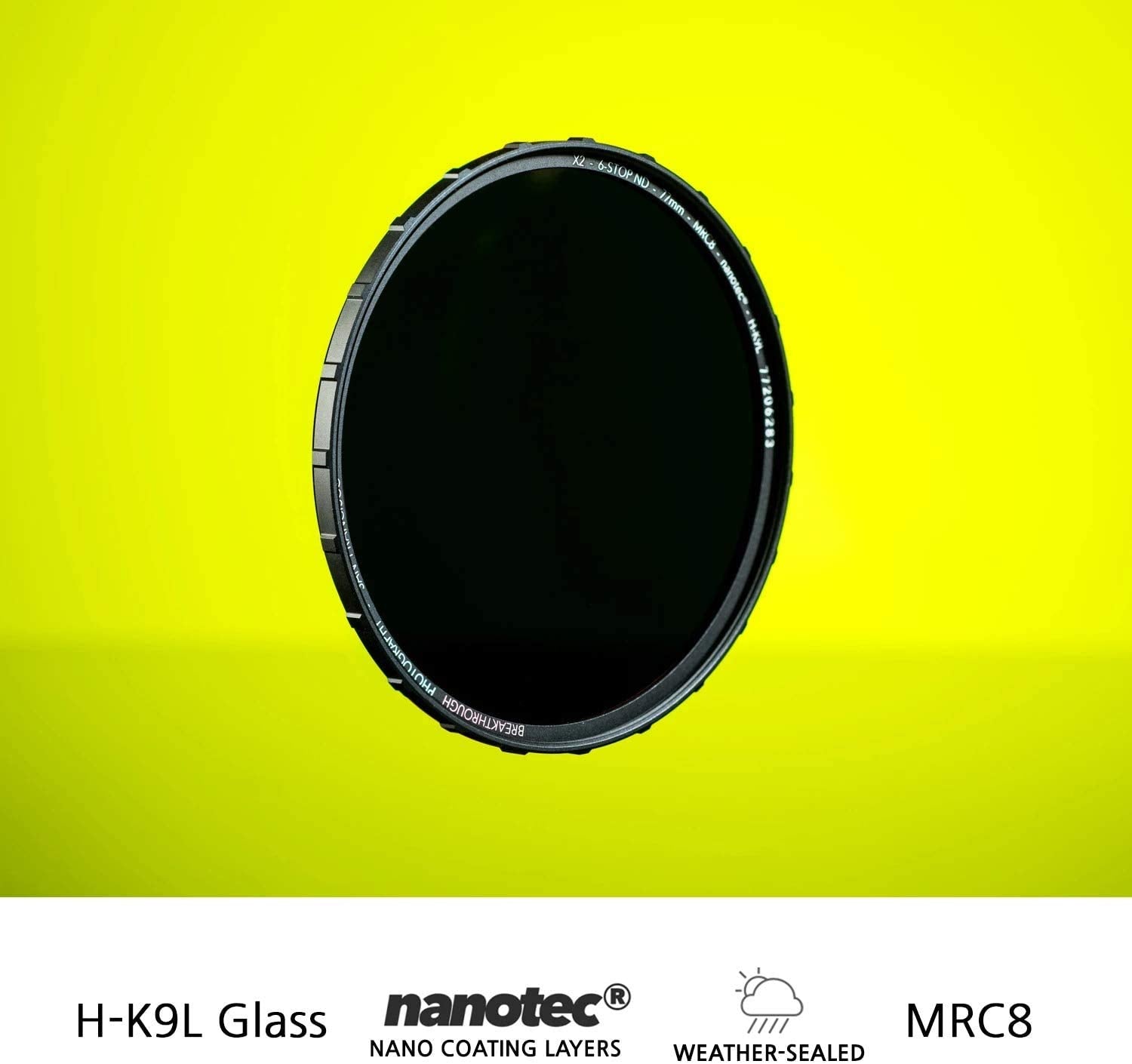 Breakthrough Photography 49Mm X2 6 Stop Fixed Nd Filter For Camera Lenses, Neutral Density Professional Photography Filter, Mrc8