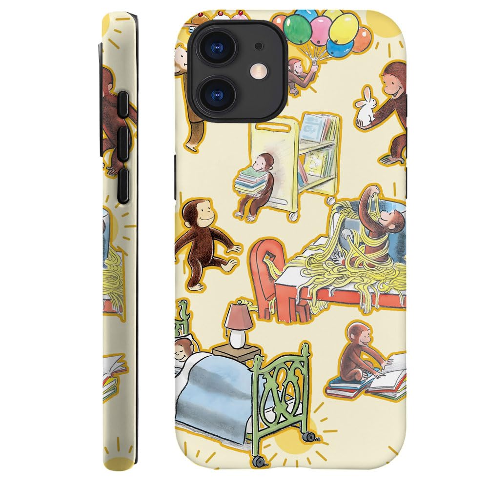 Case for iPhone 11 - [Drop Protection Phone Cover] - Hybrid Case for Girl Women - Cute Monkey Book